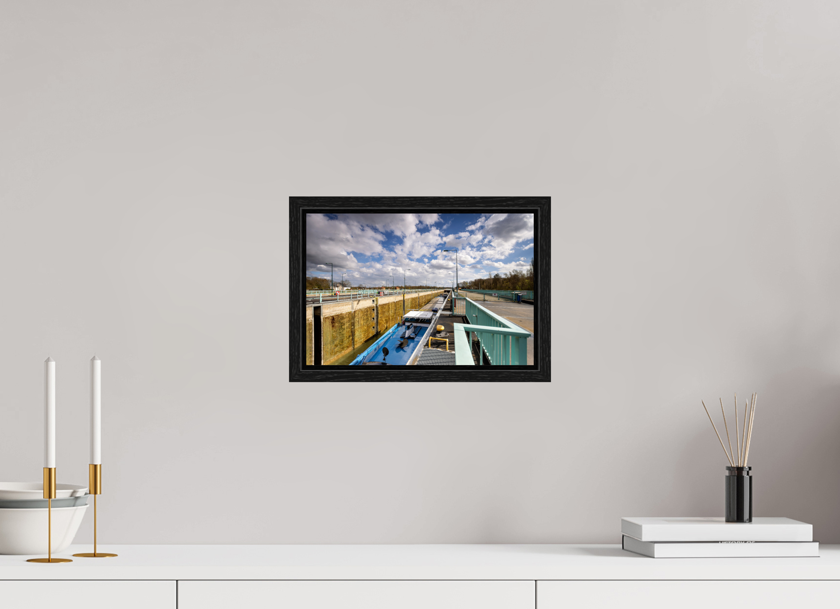 30 x 20 cm, Floater Frame Die Schleuse