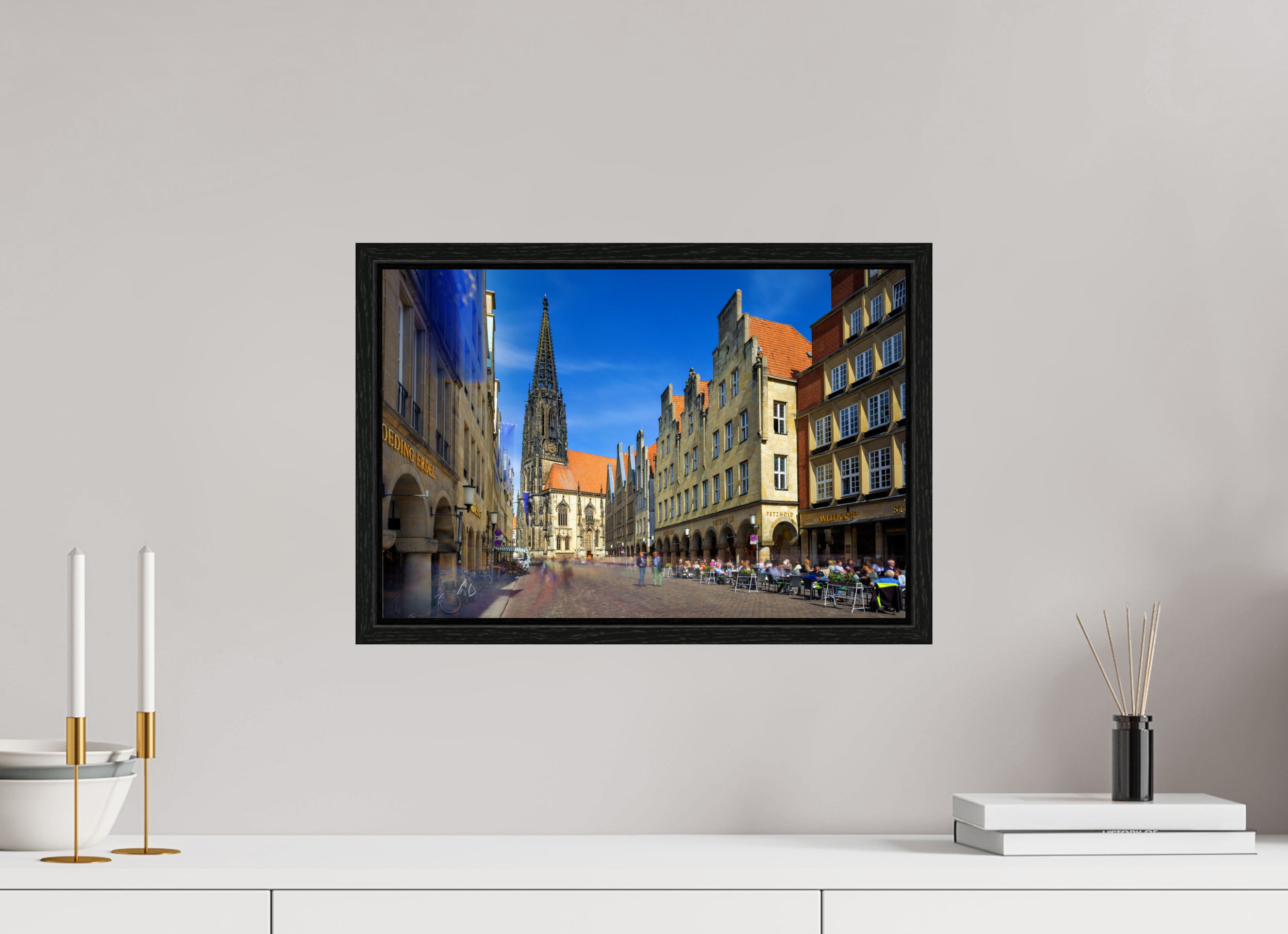 45 x 30 cm, Floater Frame Lambertikirche - Prinzipalmarkt