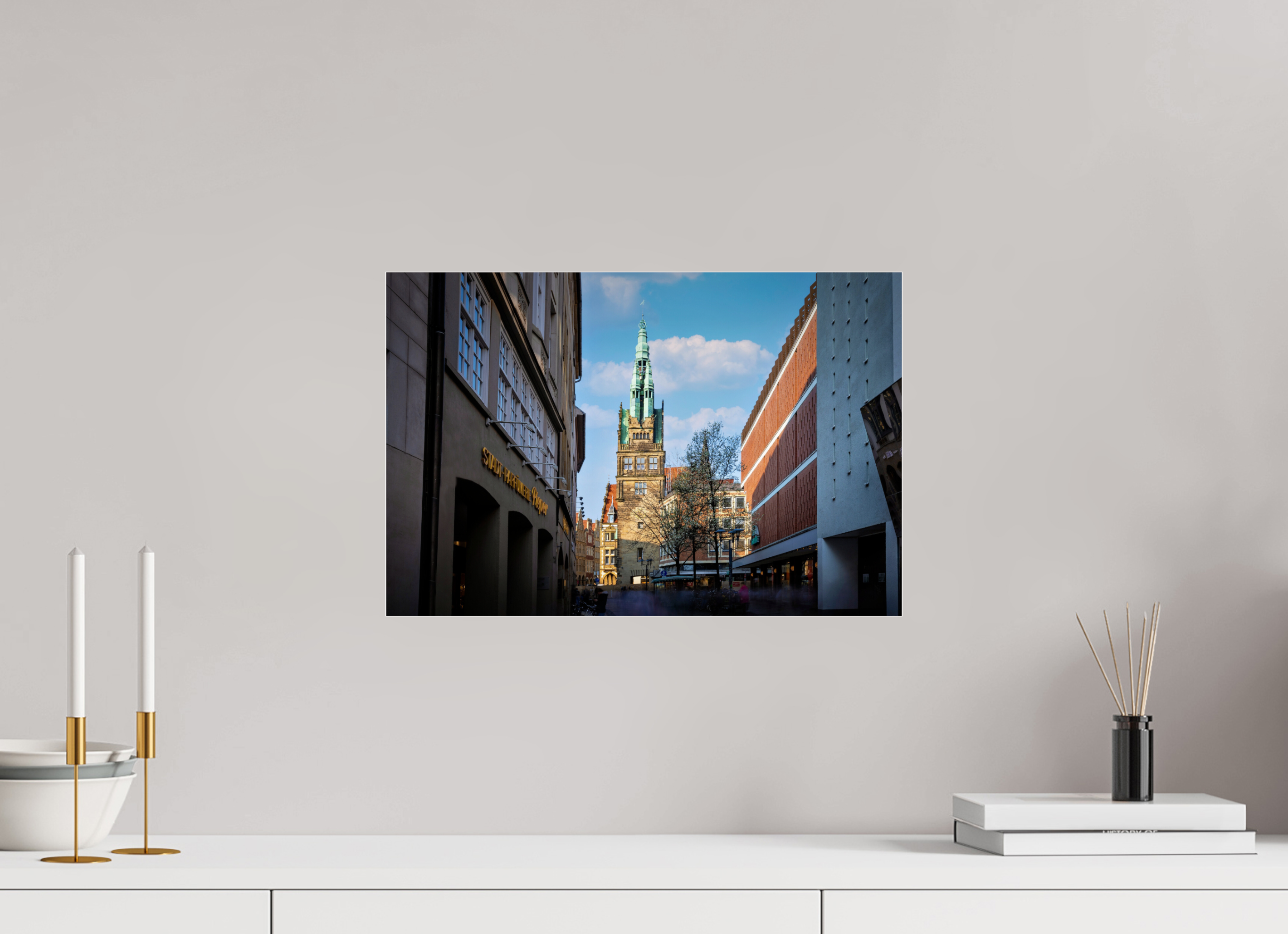 45 x 30 cm, Photo Print Under Acrylic Glass Der Stadthausturm