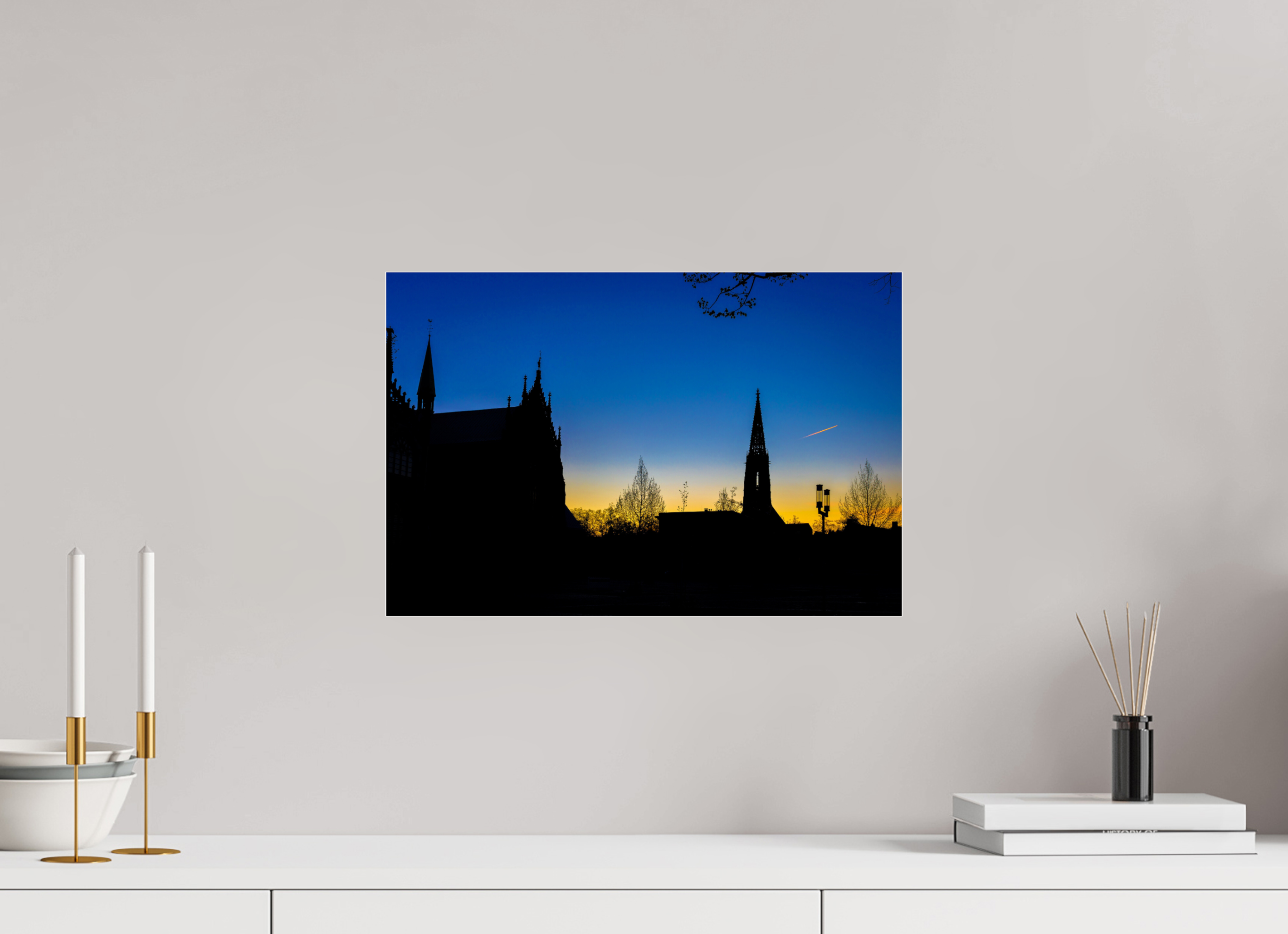 45 x 30 cm, Photo Print Under Acrylic Glass Lamberti - Dom bei Sonnenaufgang