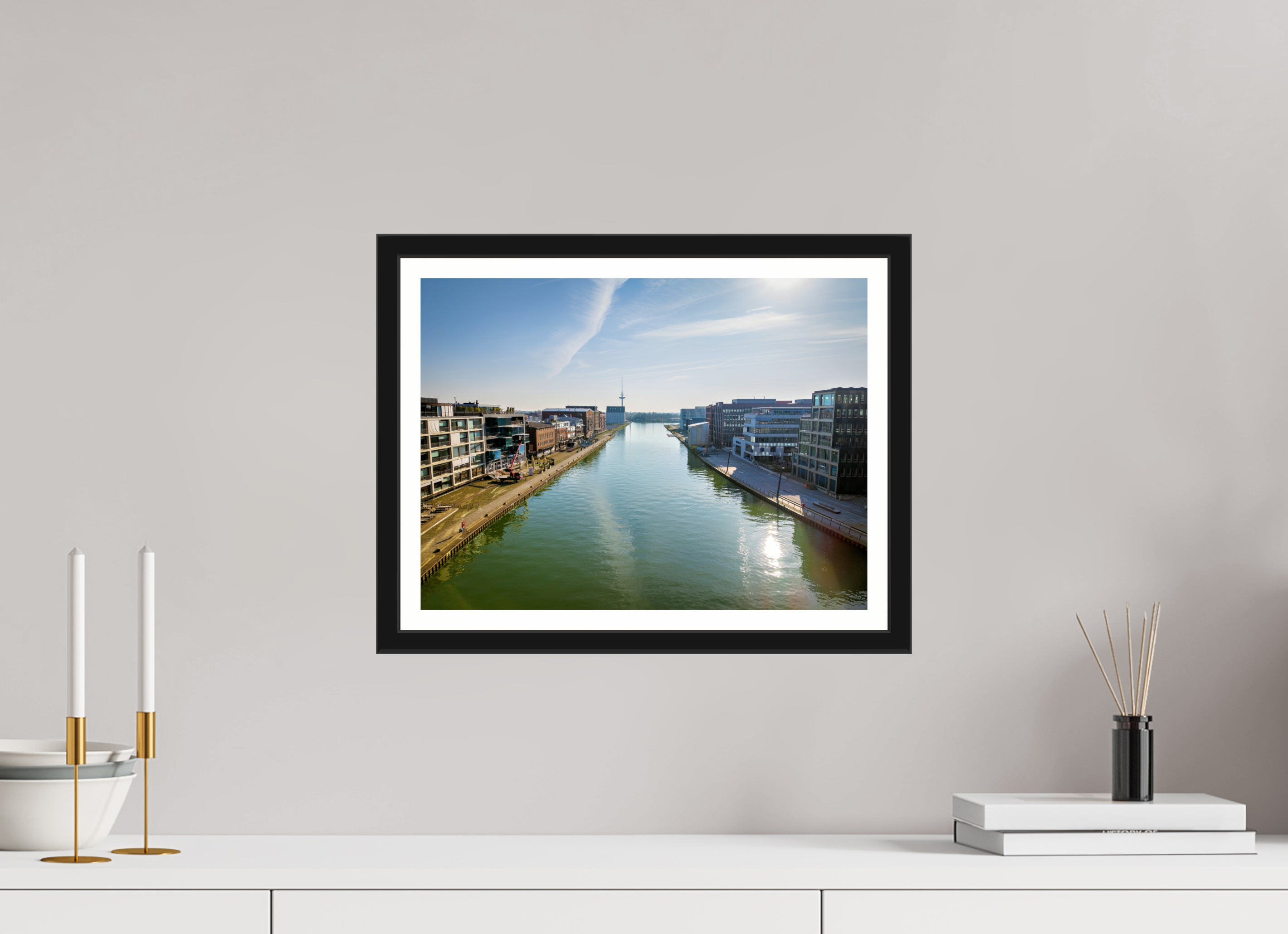 40 x 30 cm, Bern und Rand Münster Hafen – Ruhe zwischen Stahl und Wasser