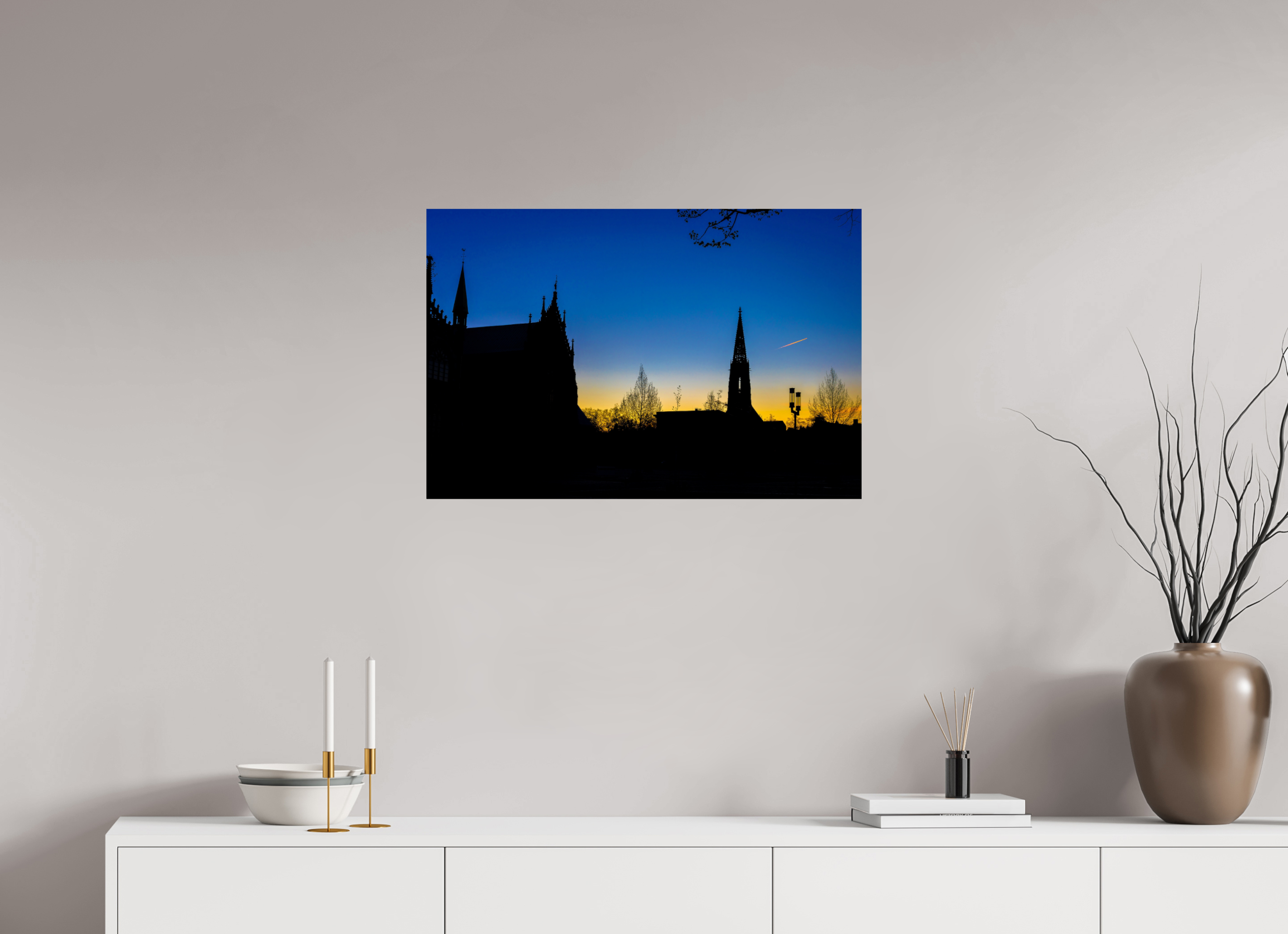 75 x 50 cm, Photo Print On Fuji Crystal DP II Lamberti - Dom bei Sonnenaufgang