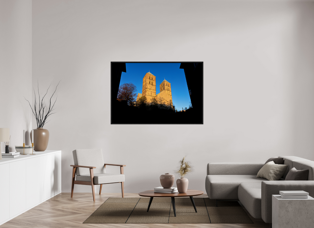150 x 100 cm, Floater Frame Der Dom - Westseite