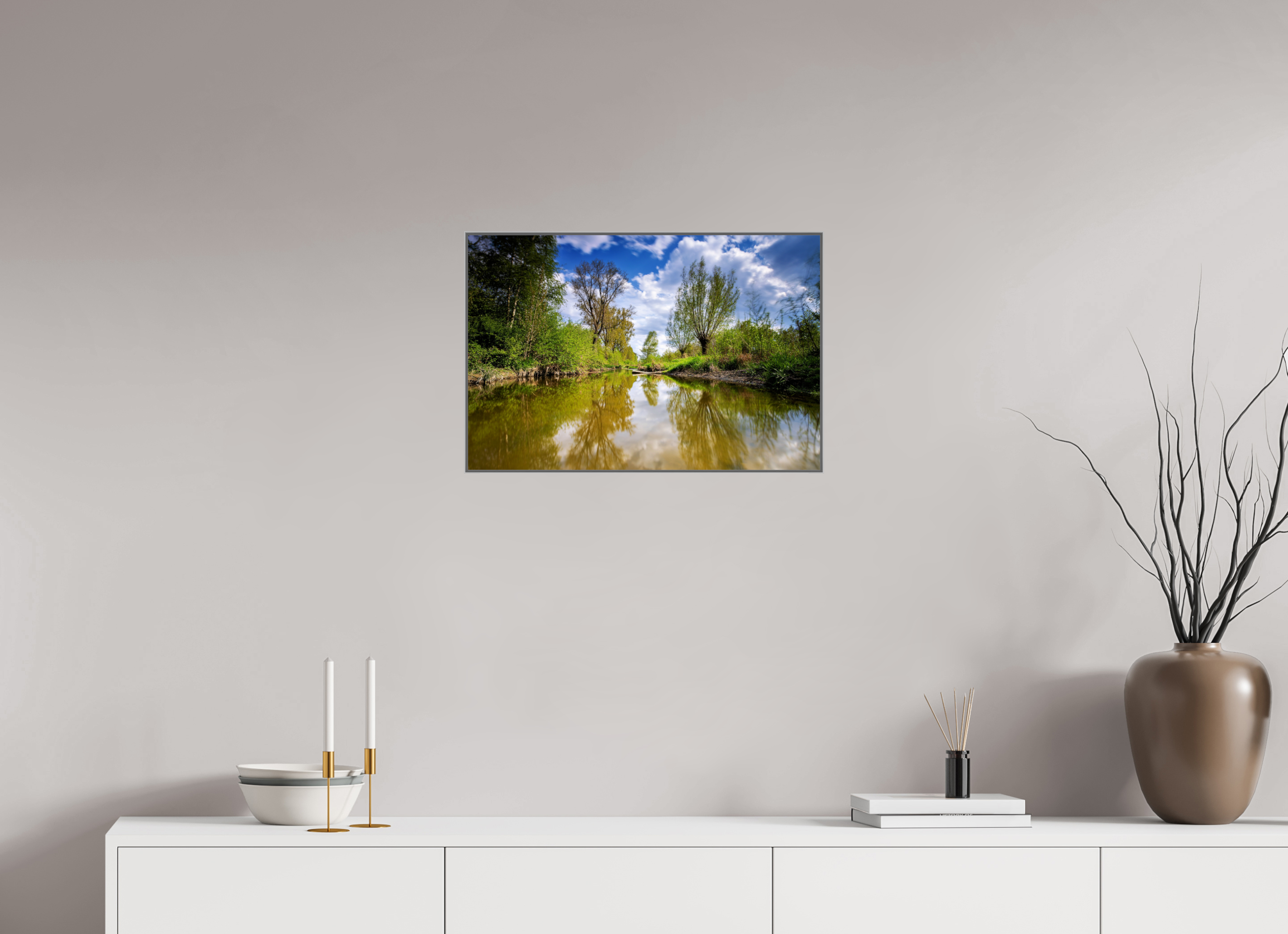 60 x 40 cm, Alurahmen 25mm Aa - Renaturierung / 2