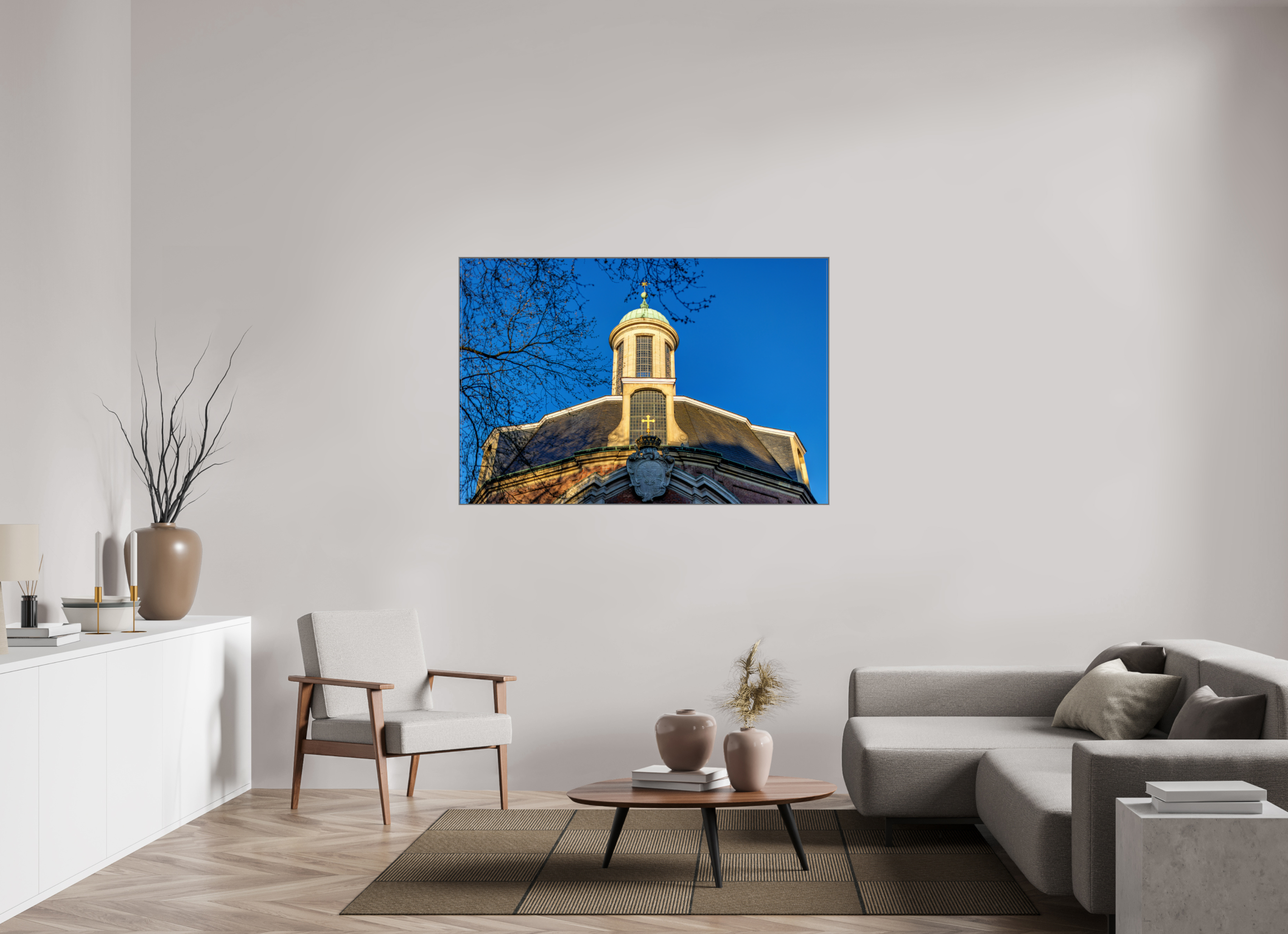 150 x 100 cm, Alurahmen 25mm Clemeskirche