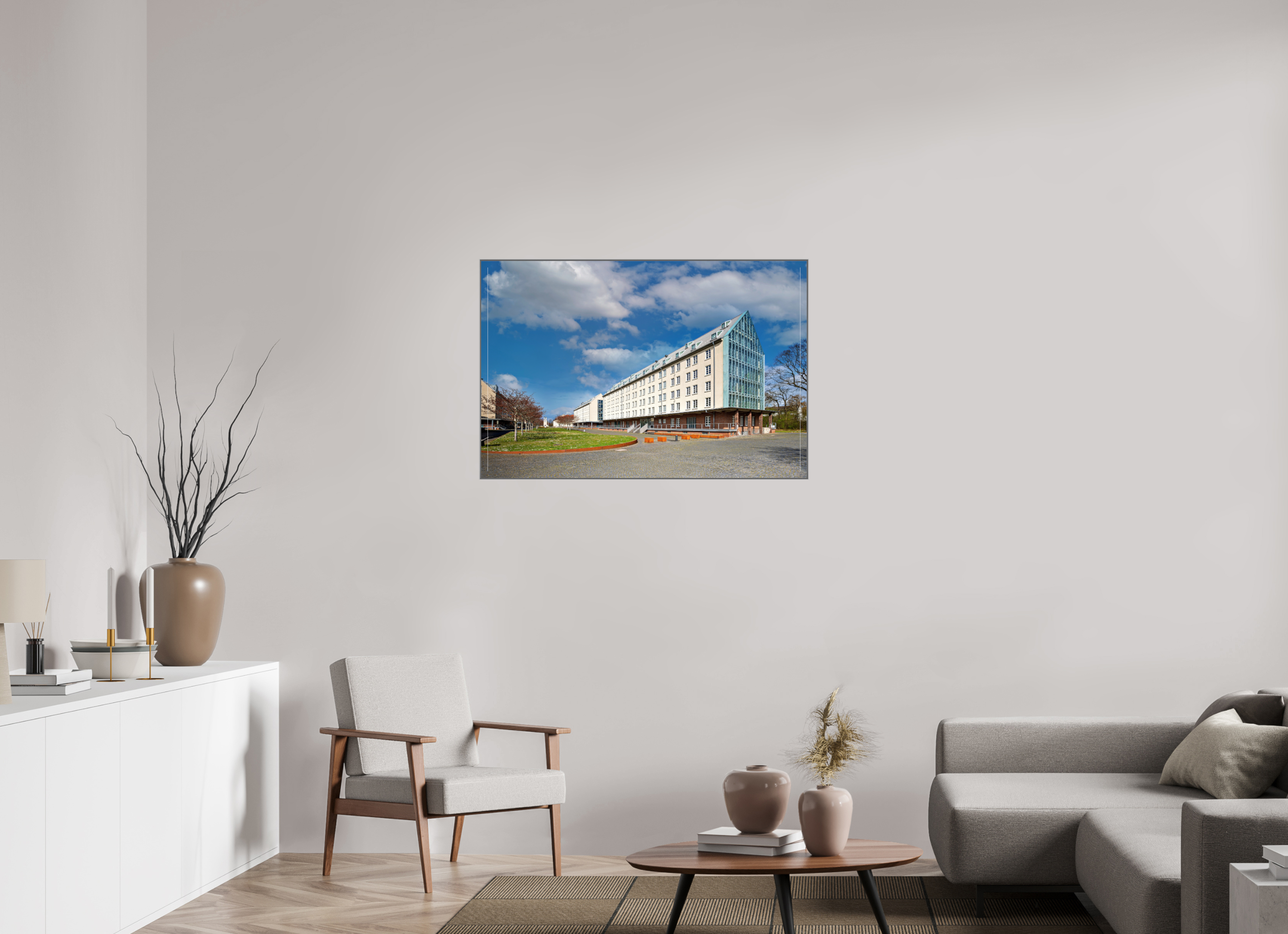 105 x 70 cm, Alurahmen 25mm Die Speicherstadt