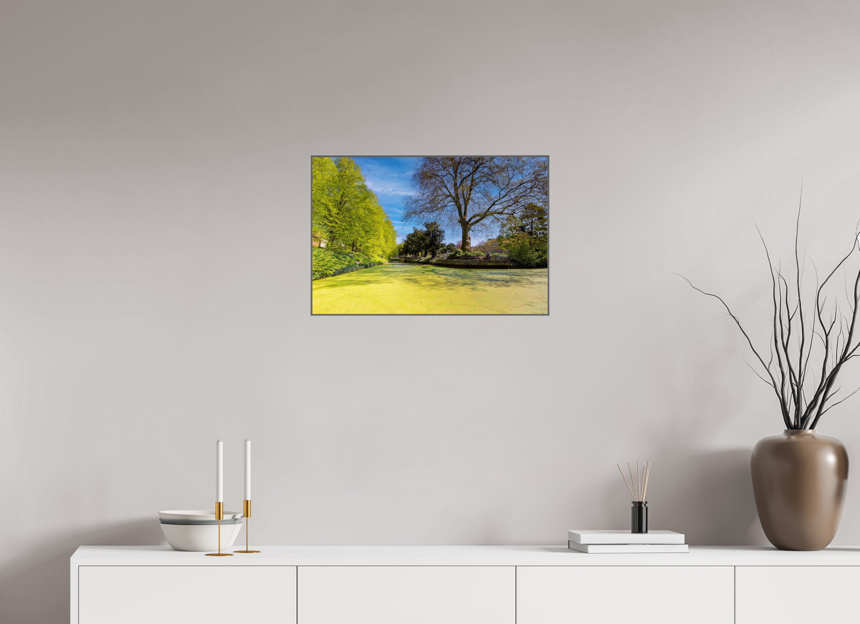 60 x 40 cm, Alurahmen 25mm Wassergraben
