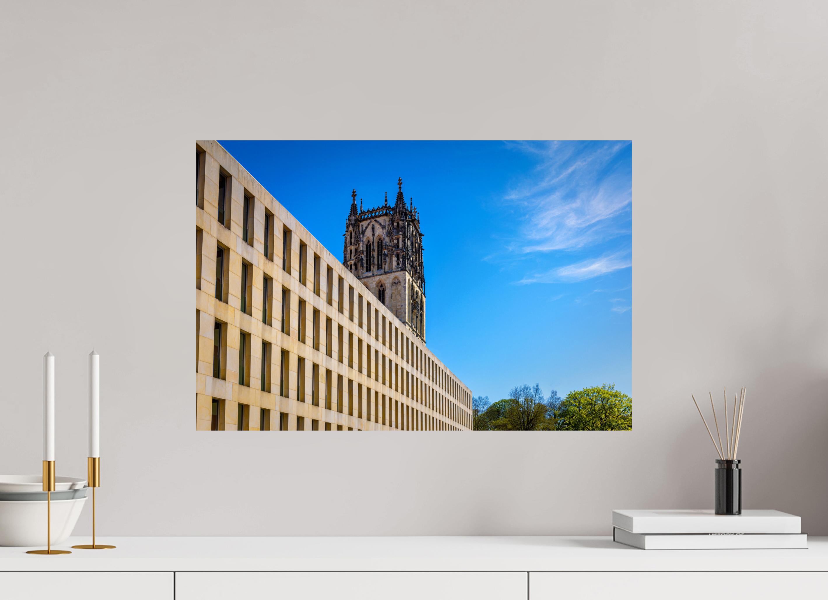 60 x 40 cm, Photo Print On Fuji Crystal DP II Überwasserkirche / Bibliothek