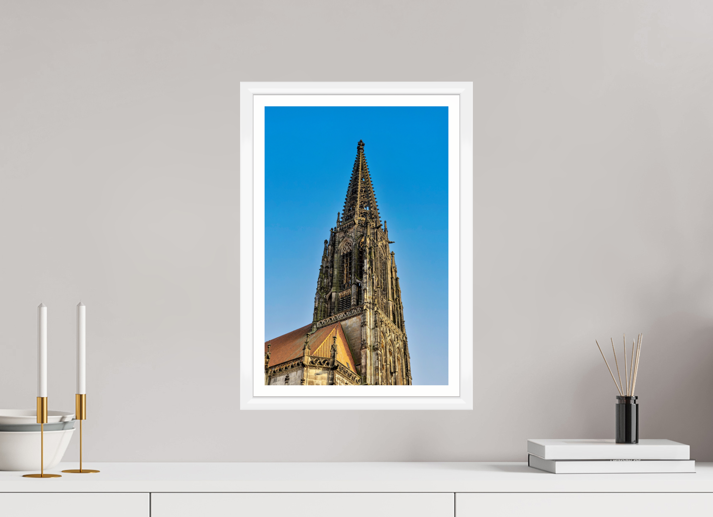 30 x 45 cm, Bern weiß und Rand Lamberti Turm