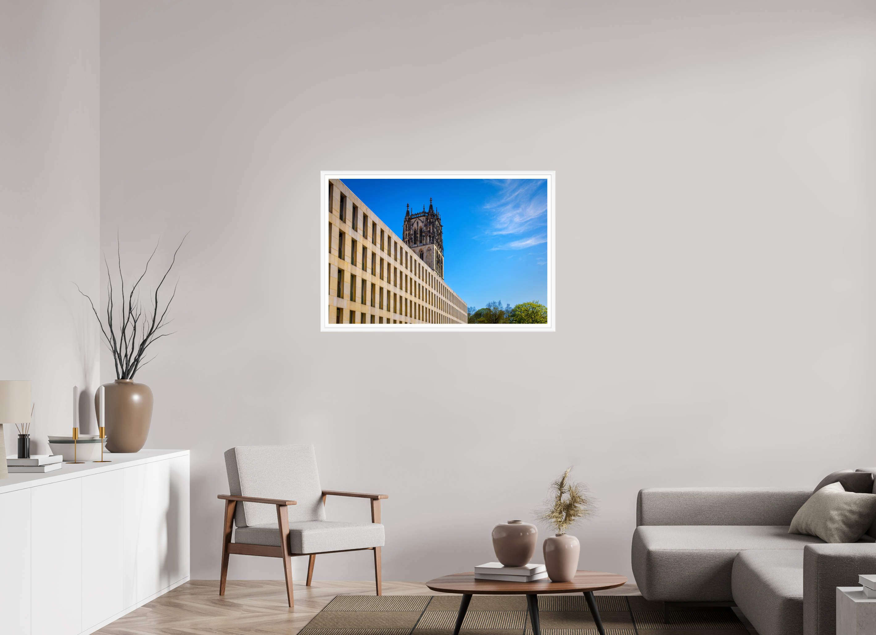 105 x 70 cm, Bern weiß und Rand Überwasserkirche / Bibliothek