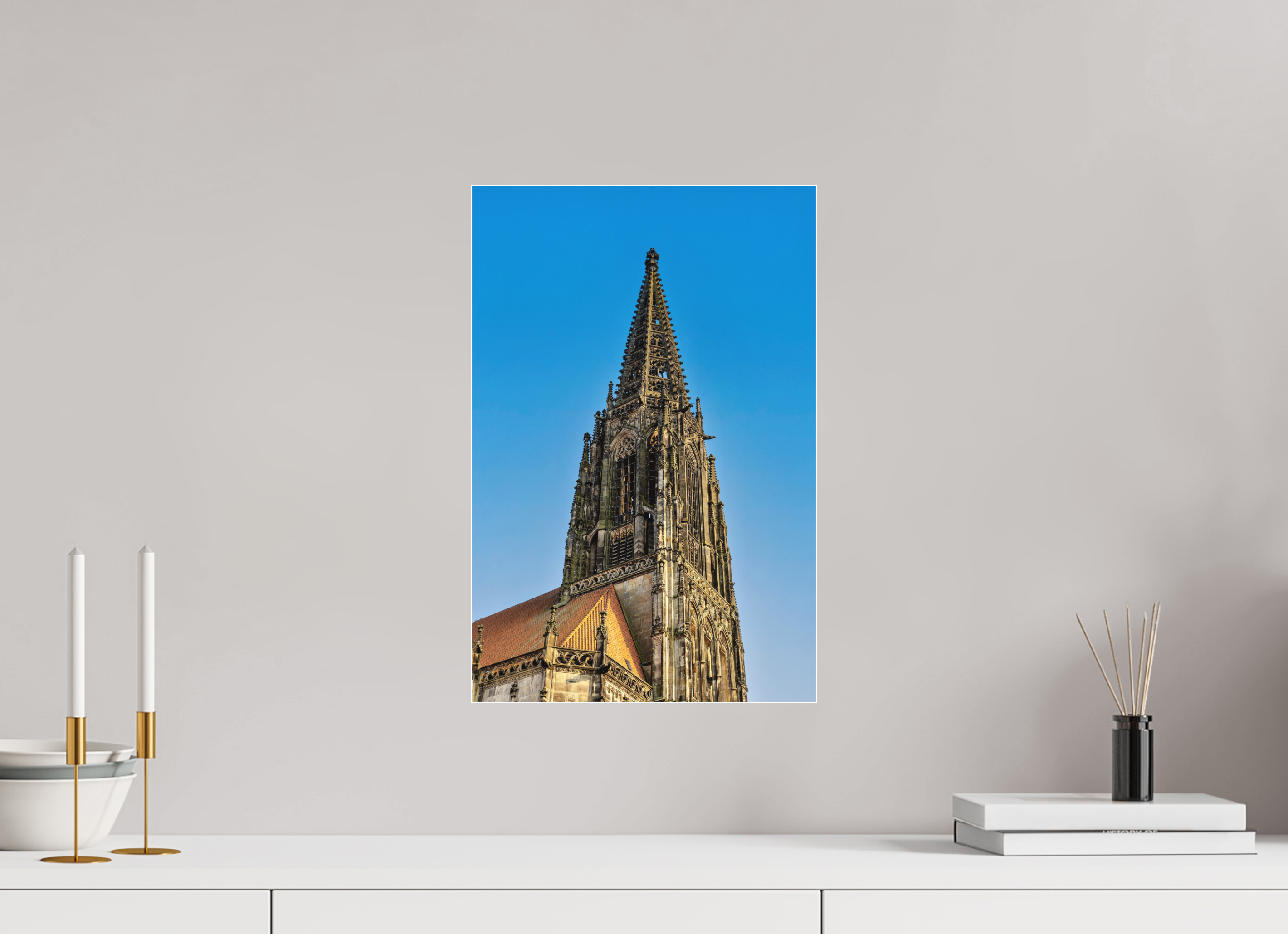 30 x 45 cm, Acrylglas Fine Art Pigmentdruck Lamberti Turm