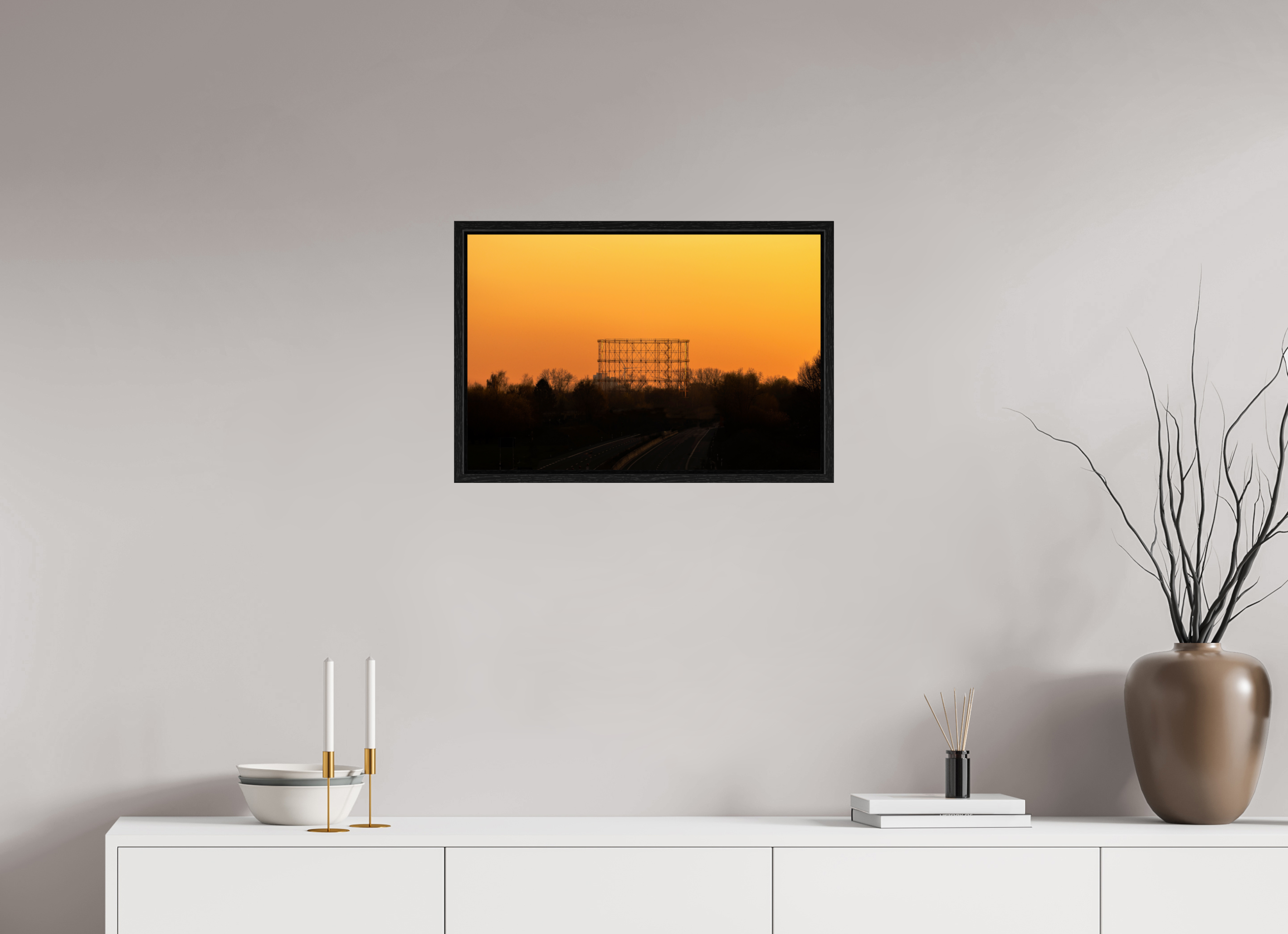 60 x 40 cm, Floater Frame Der Gasometer