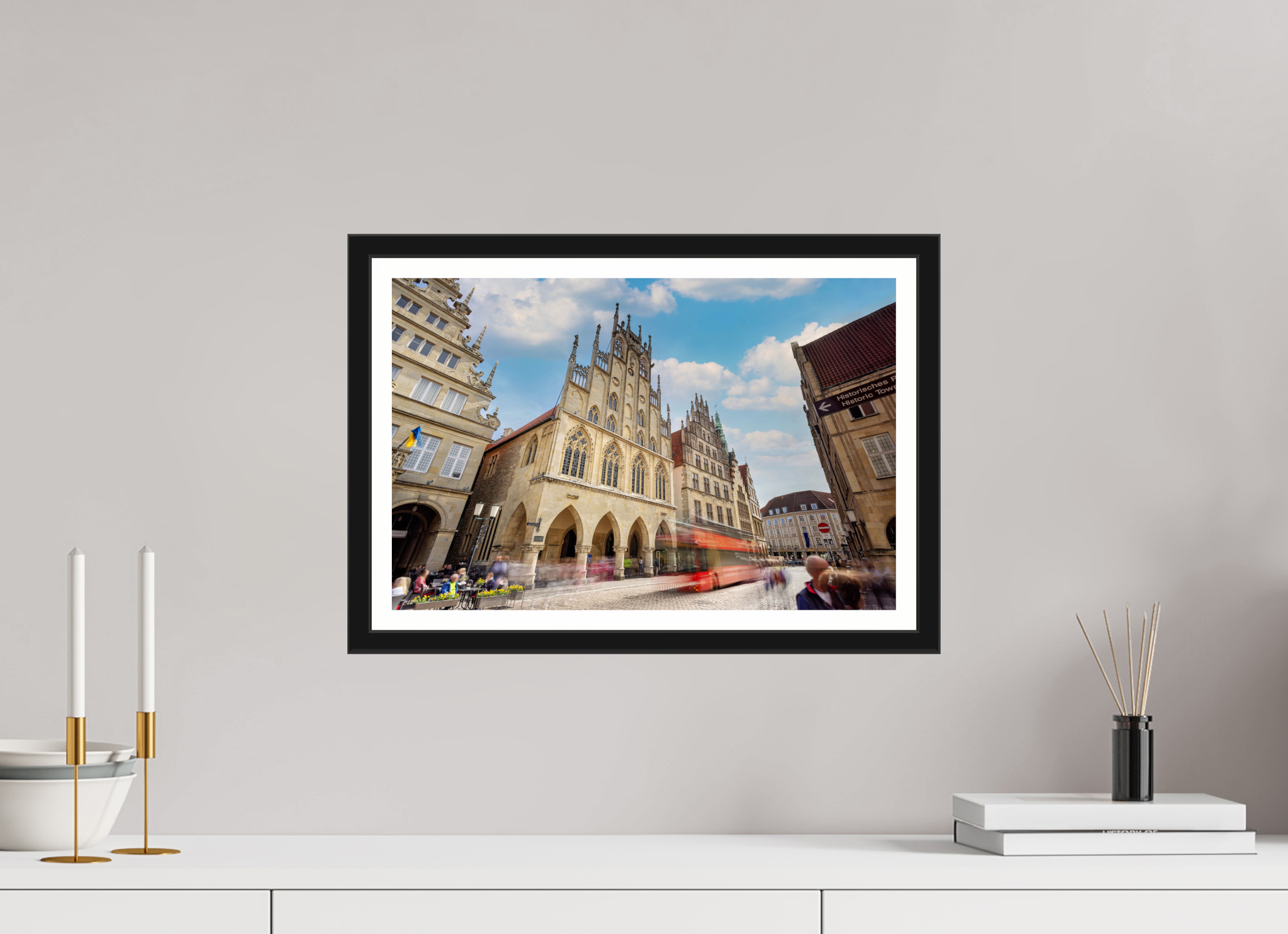 45 x 30 cm, Bern und Rand Rathaus und Bus