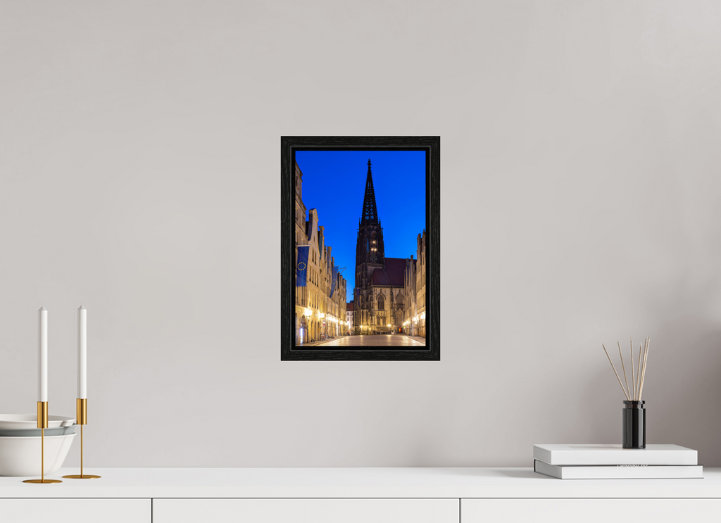 20 x 30 cm, Floater Frame Lamberti bei Nacht + Prinzipal