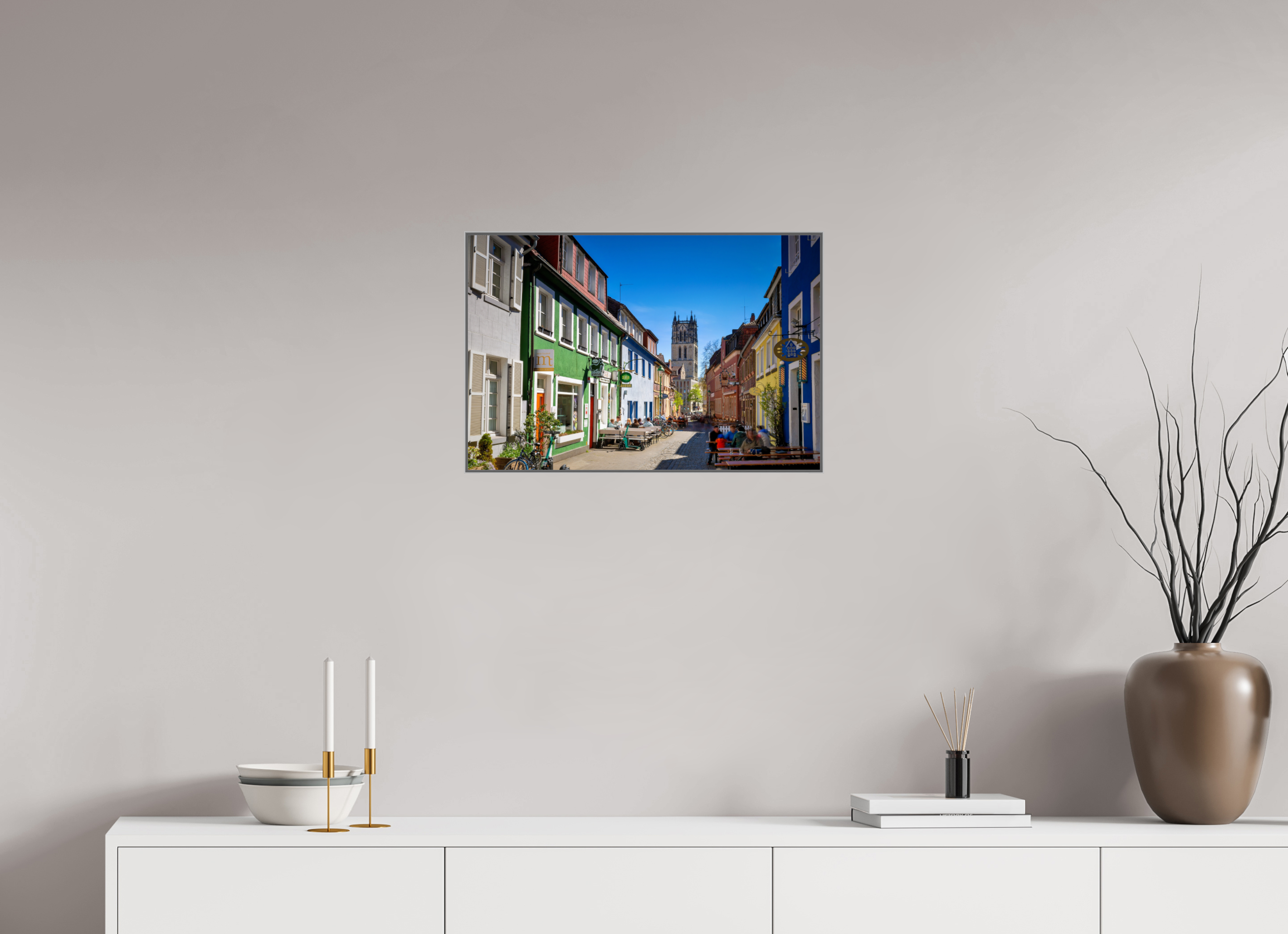 60 x 40 cm, Alurahmen 25mm Altstadt