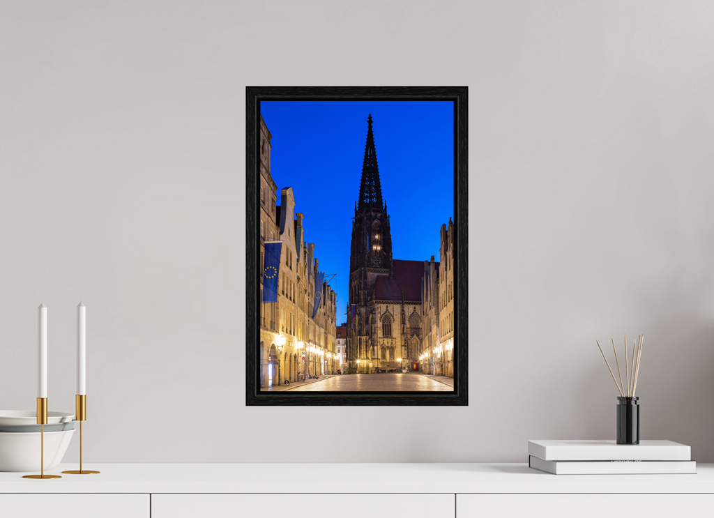 30 x 45 cm, Floater Frame Lamberti bei Nacht + Prinzipal