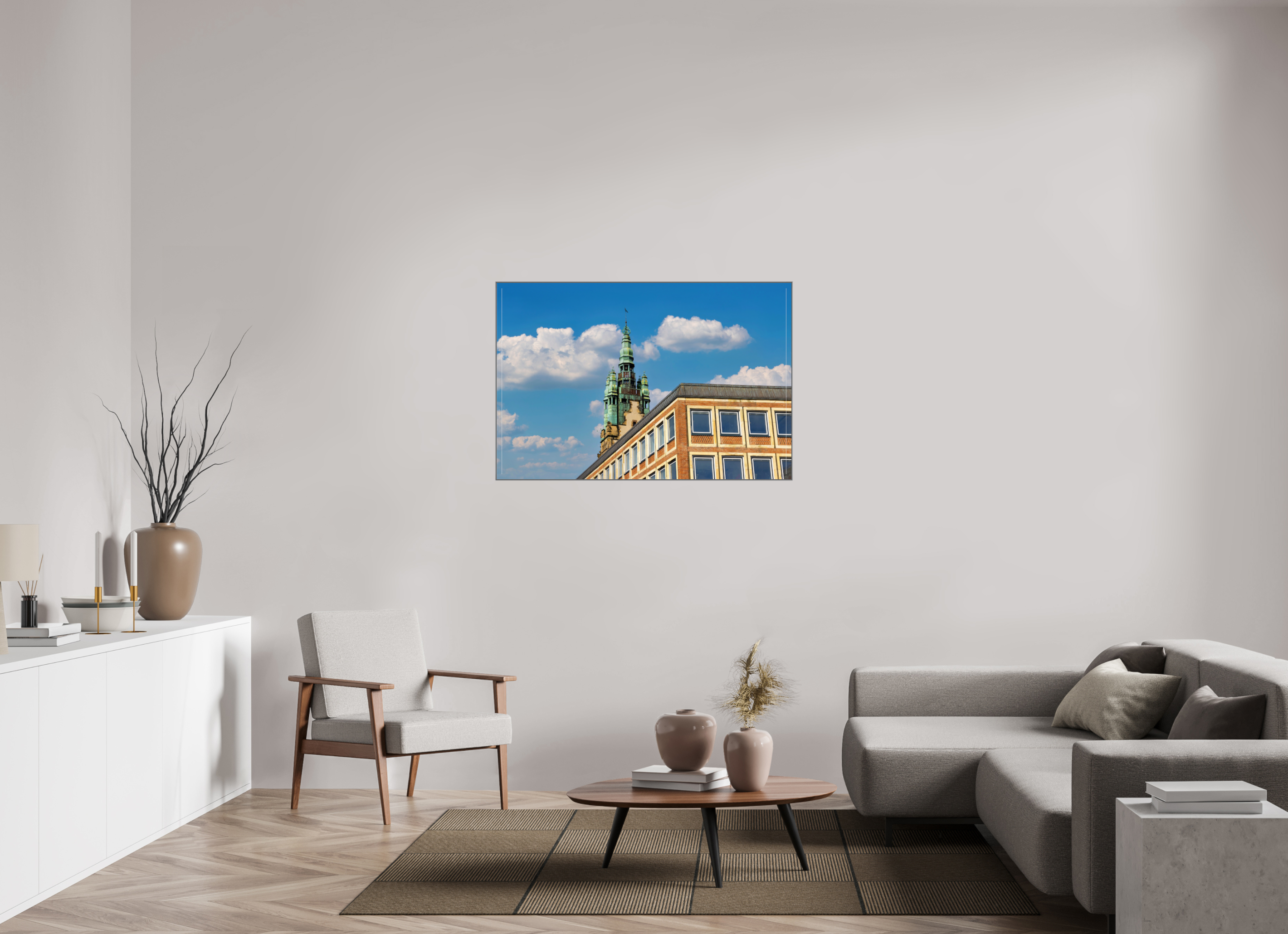 120 x 80 cm, Alurahmen 25mm Stadthaustrum - Stadthaus