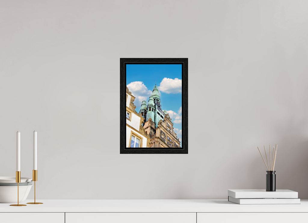 20 x 30 cm, Floater Frame Der Stadthausturm im Hochformat