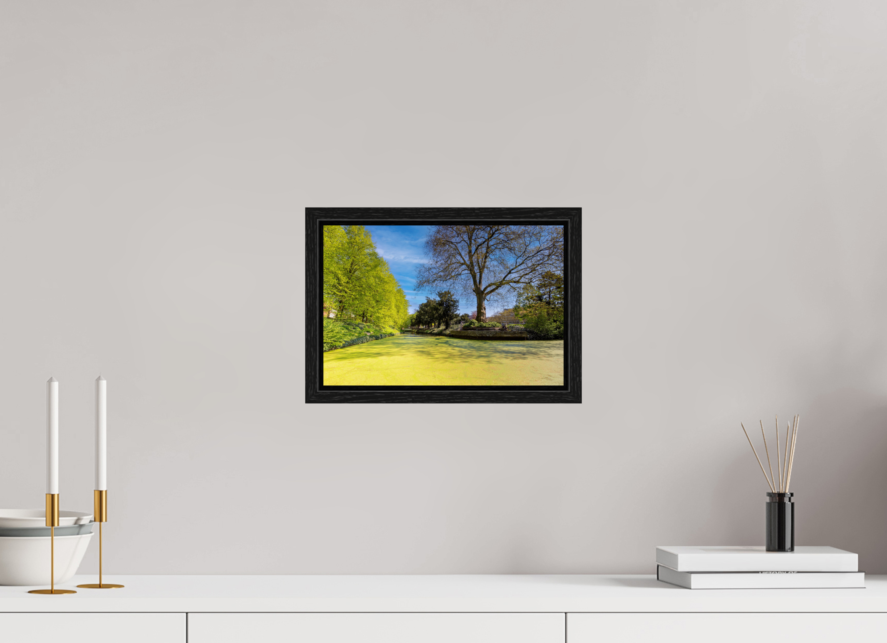 30 x 20 cm, Floater Frame Wassergraben