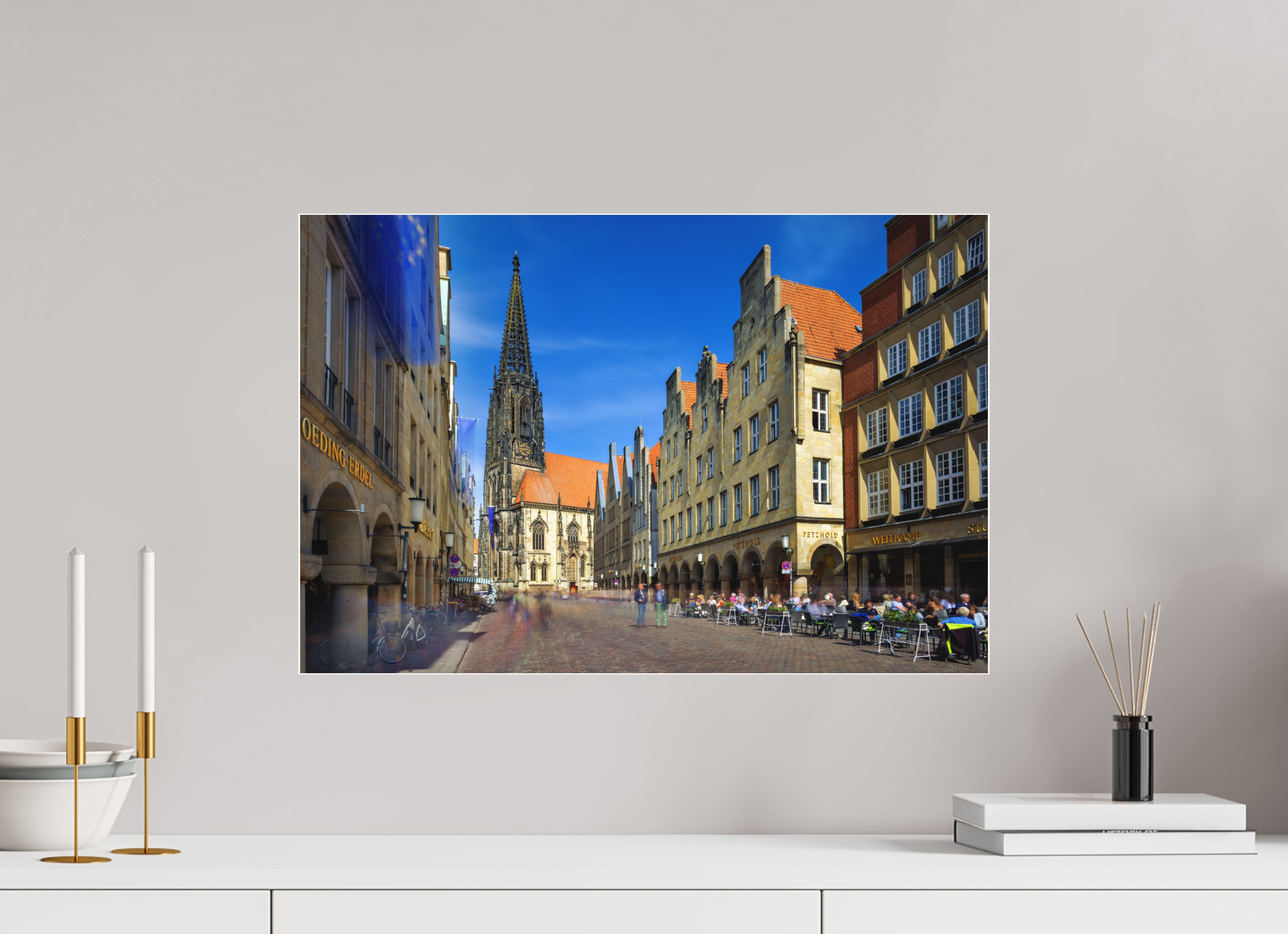 60 x 40 cm, Acrylglas Fine Art Pigmentdruck Lambertikirche - Prinzipalmarkt