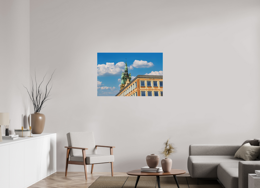 105 x 70 cm, Photo Print Under Acrylic Glass Stadthaustrum - Stadthaus