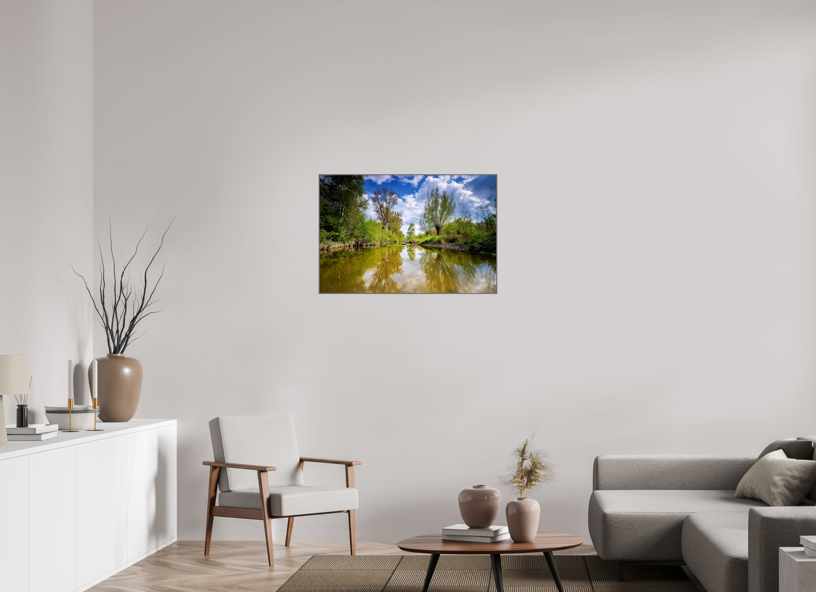 90 x 60 cm, Alurahmen 25mm Aa - Renaturierung / 2