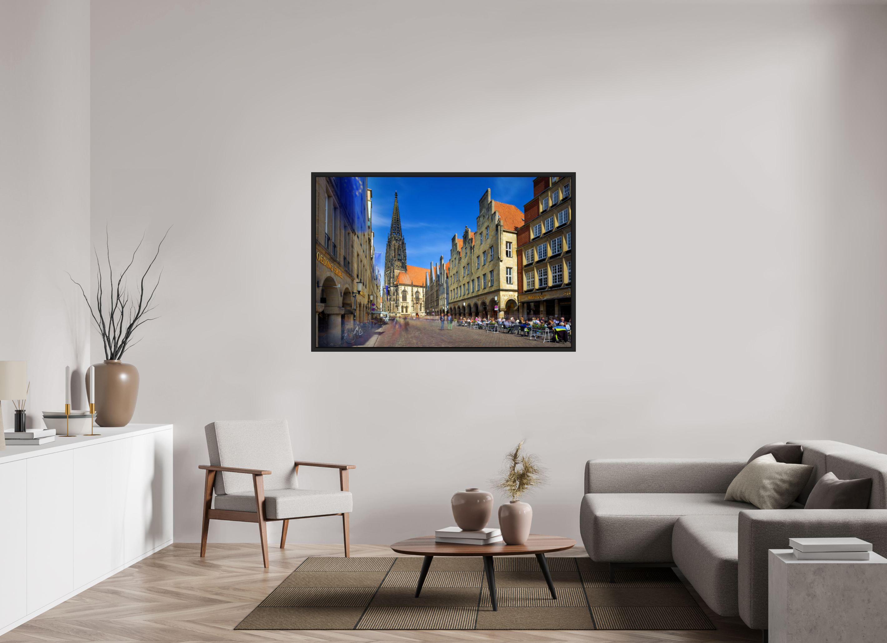 150 x 100 cm, Tokyo 20mm Schattenfuge 4mm Lambertikirche - Prinzipalmarkt