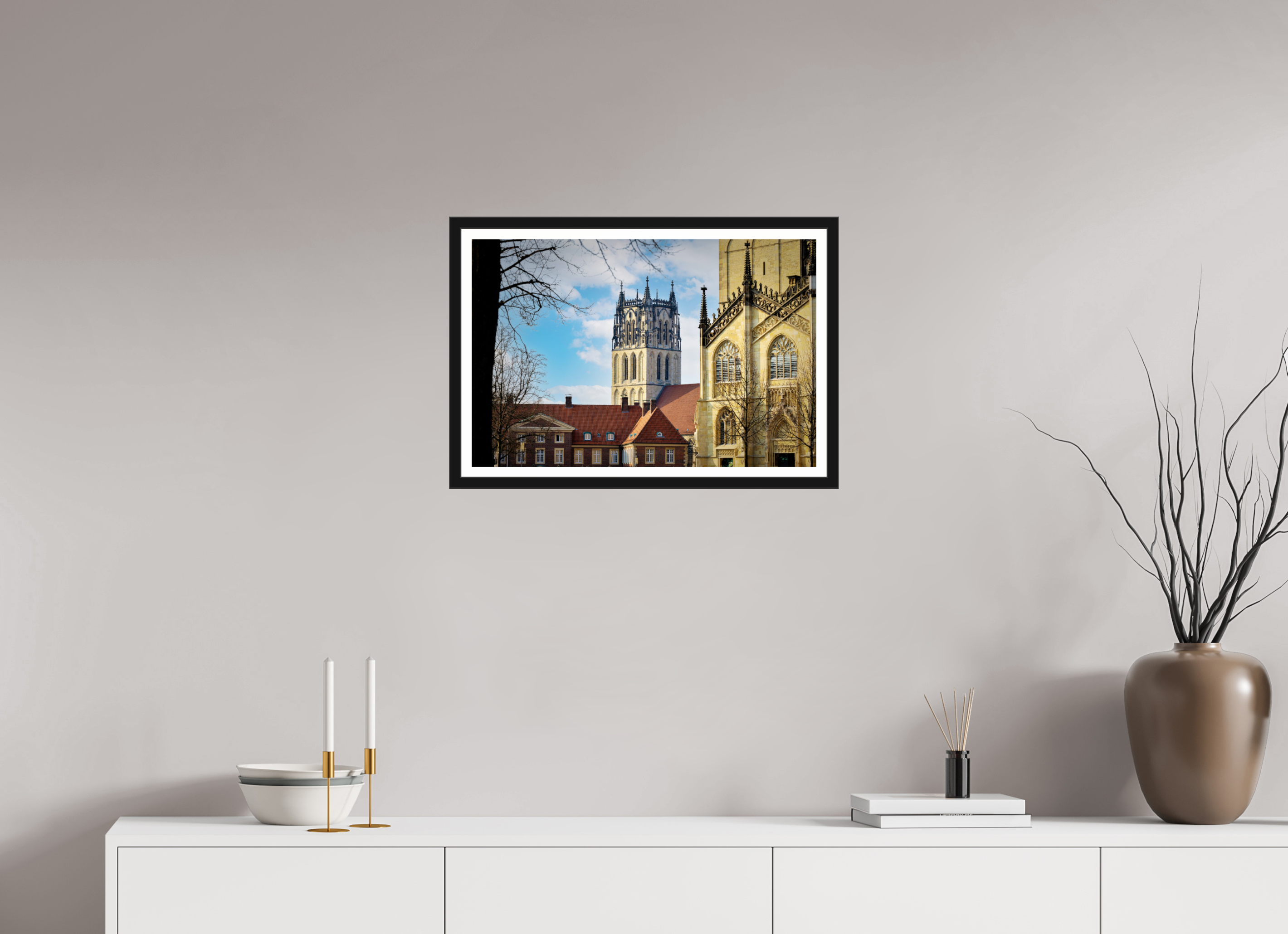 60 x 40 cm, Bern und Rand Überwasserkirche mit Dom