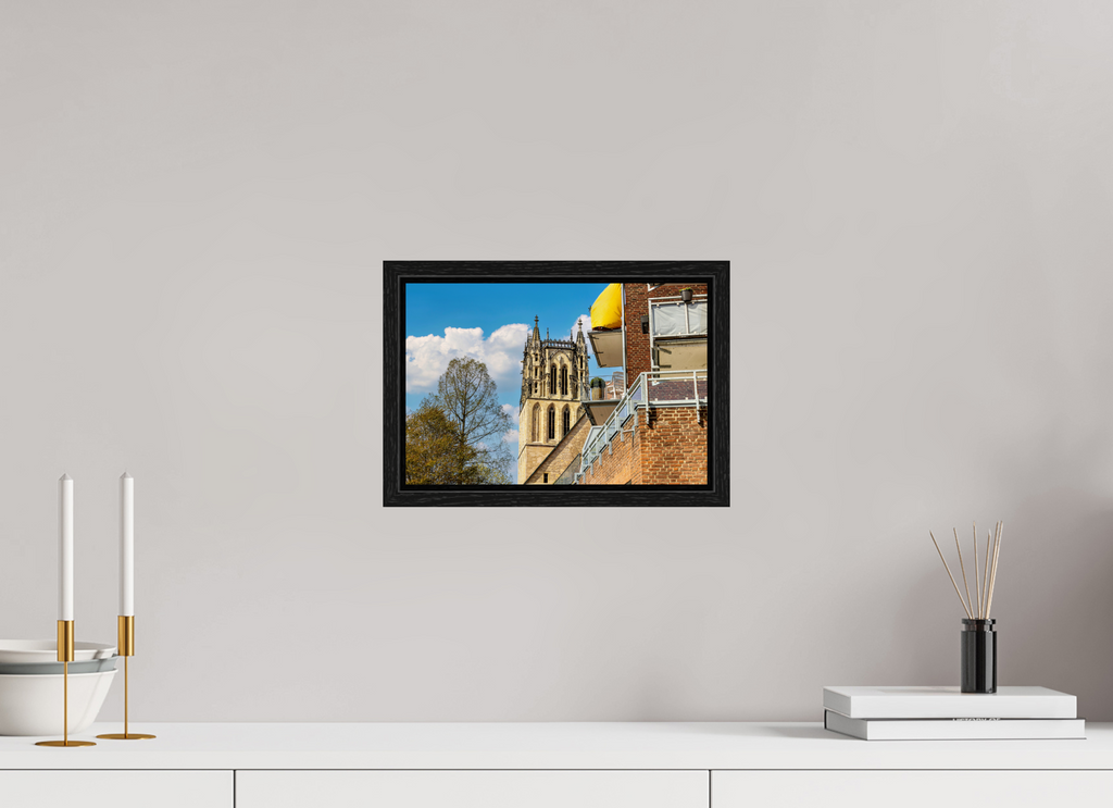 30 x 20 cm, Floater Frame Überwasserkirche - Der Turm