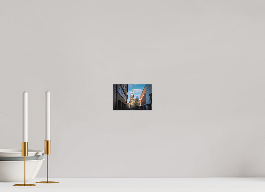 15 x 10 cm, Acrylglas Fine Art Pigmentdruck Der Stadthausturm