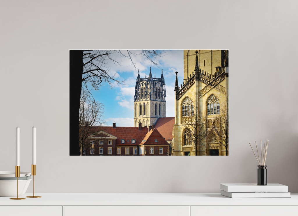 60 x 40 cm, Acrylglas Fine Art Pigmentdruck Überwasserkirche mit Dom