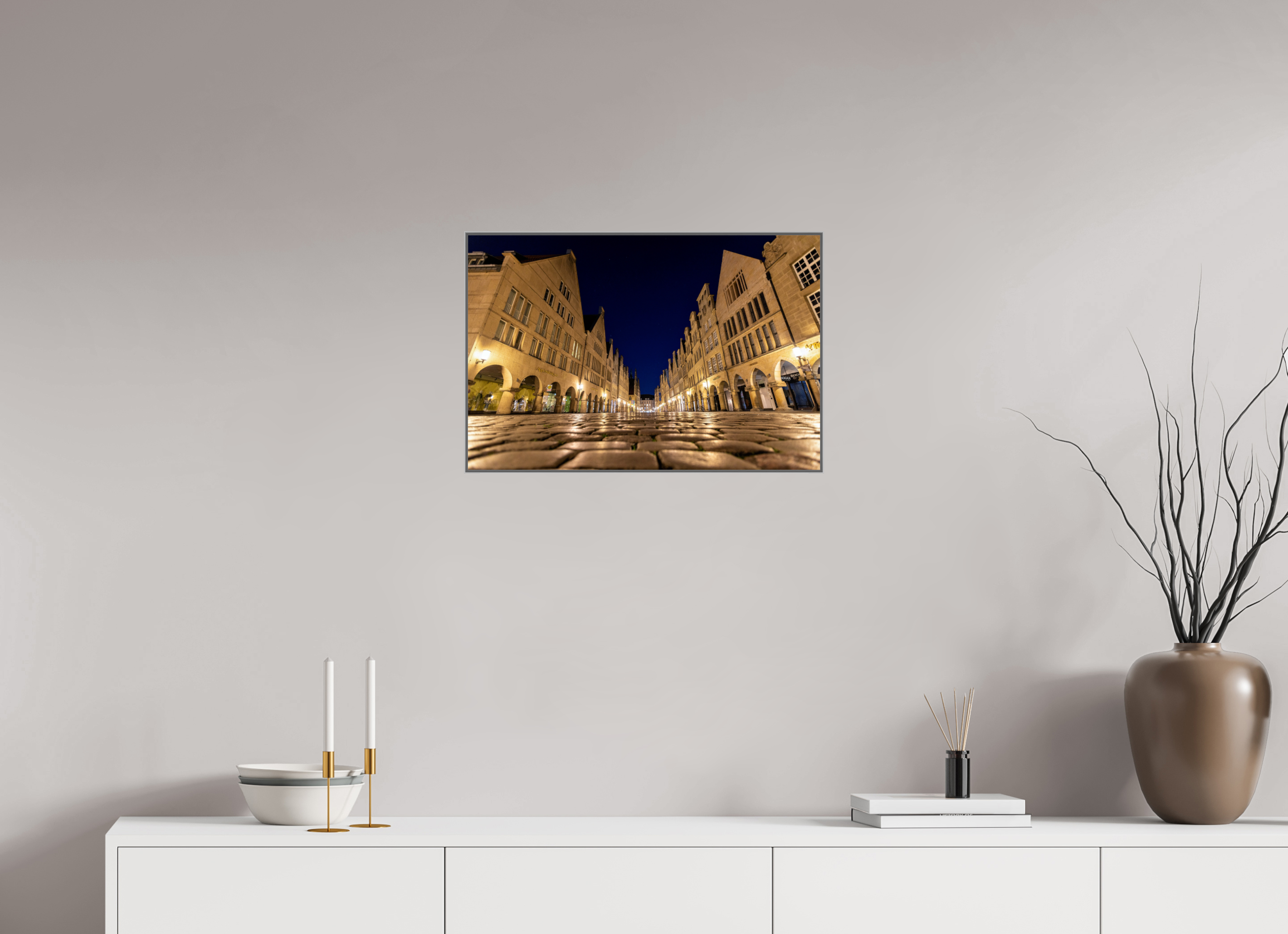60 x 40 cm, Alurahmen 25mm Prinzipalmarkt - Perspektive