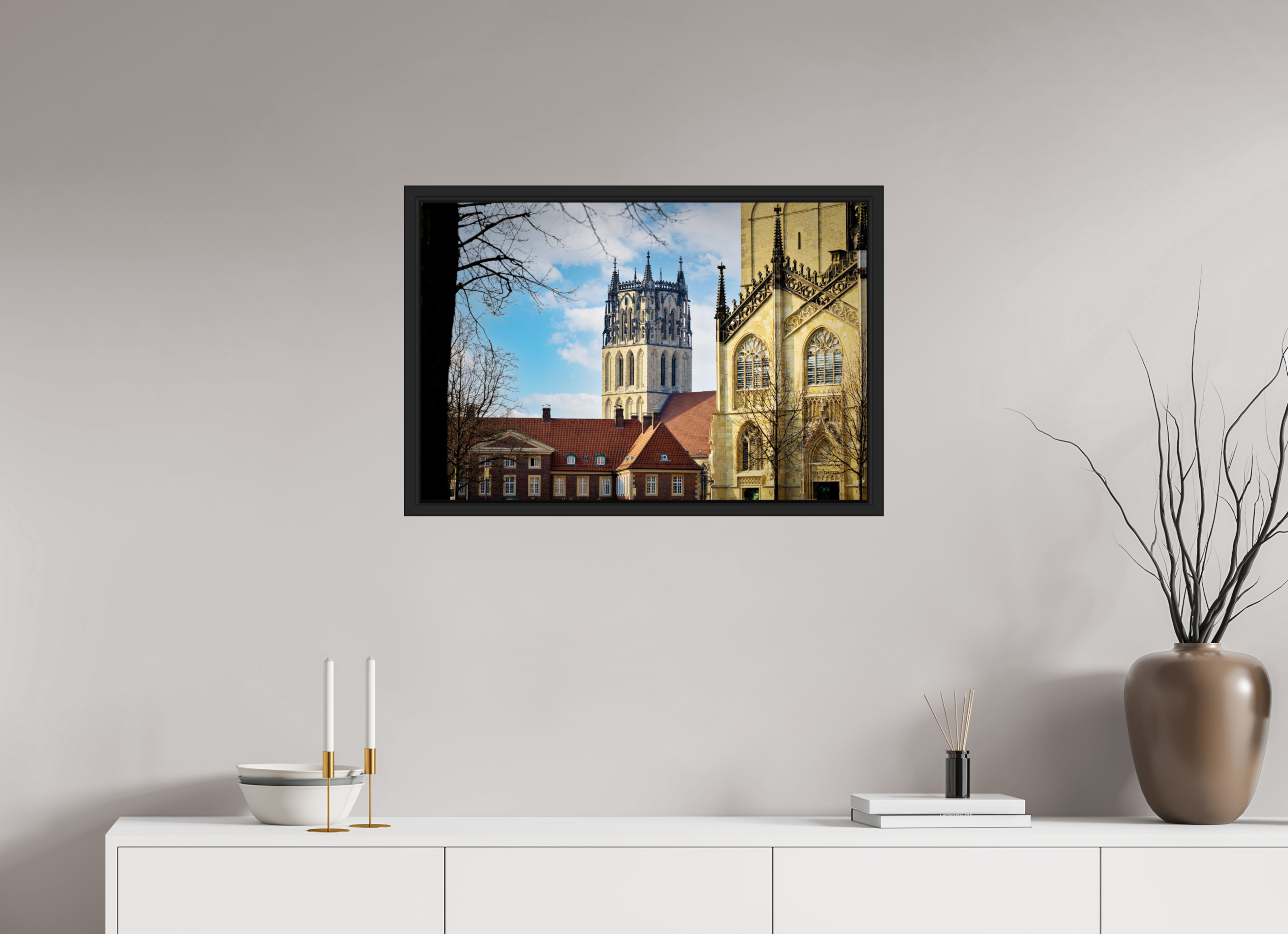 75 x 50 cm, Tokyo 20mm Schattenfuge 4mm Überwasserkirche mit Dom