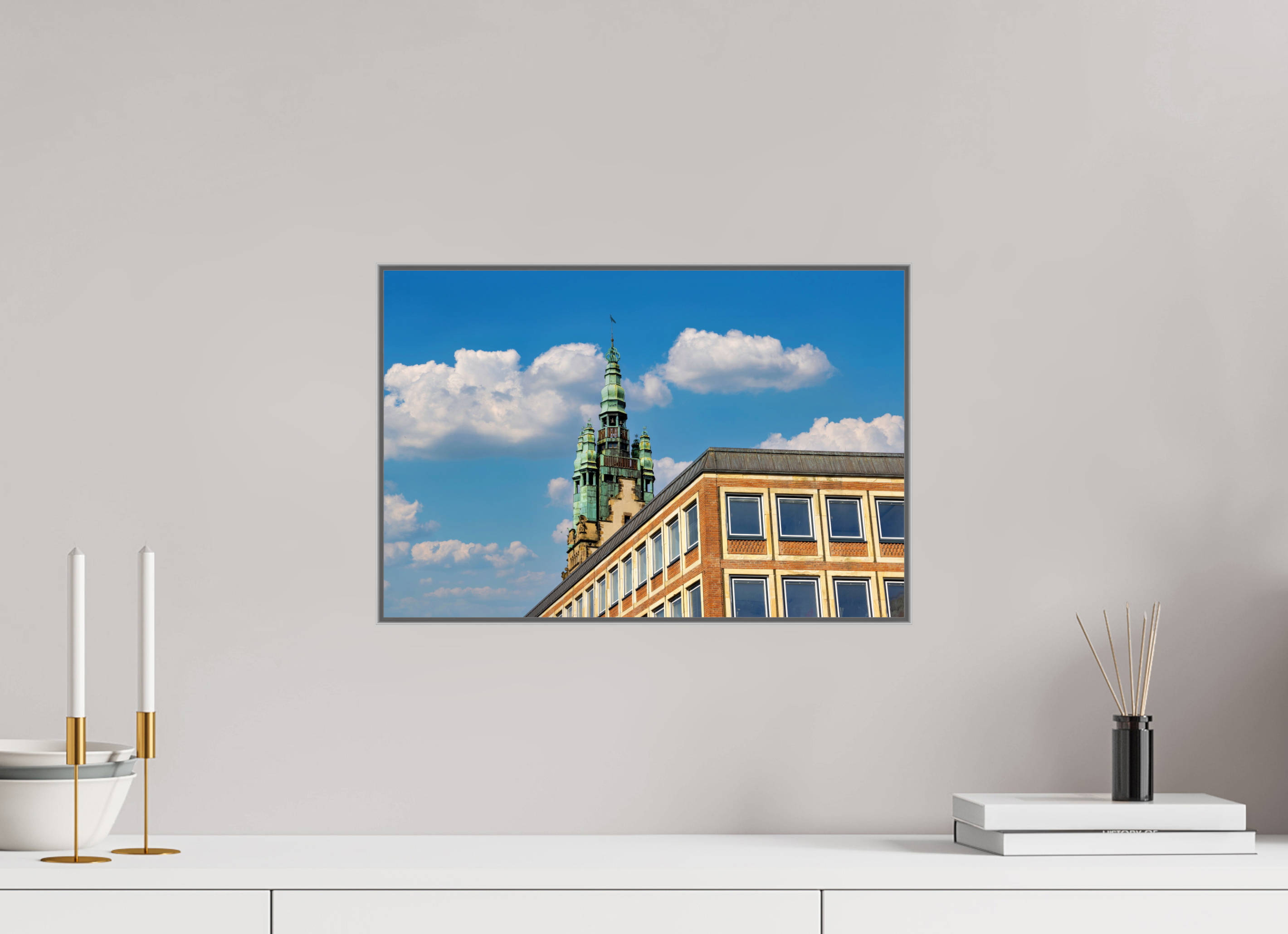 45 x 30 cm, Alurahmen 25mm Stadthaustrum - Stadthaus