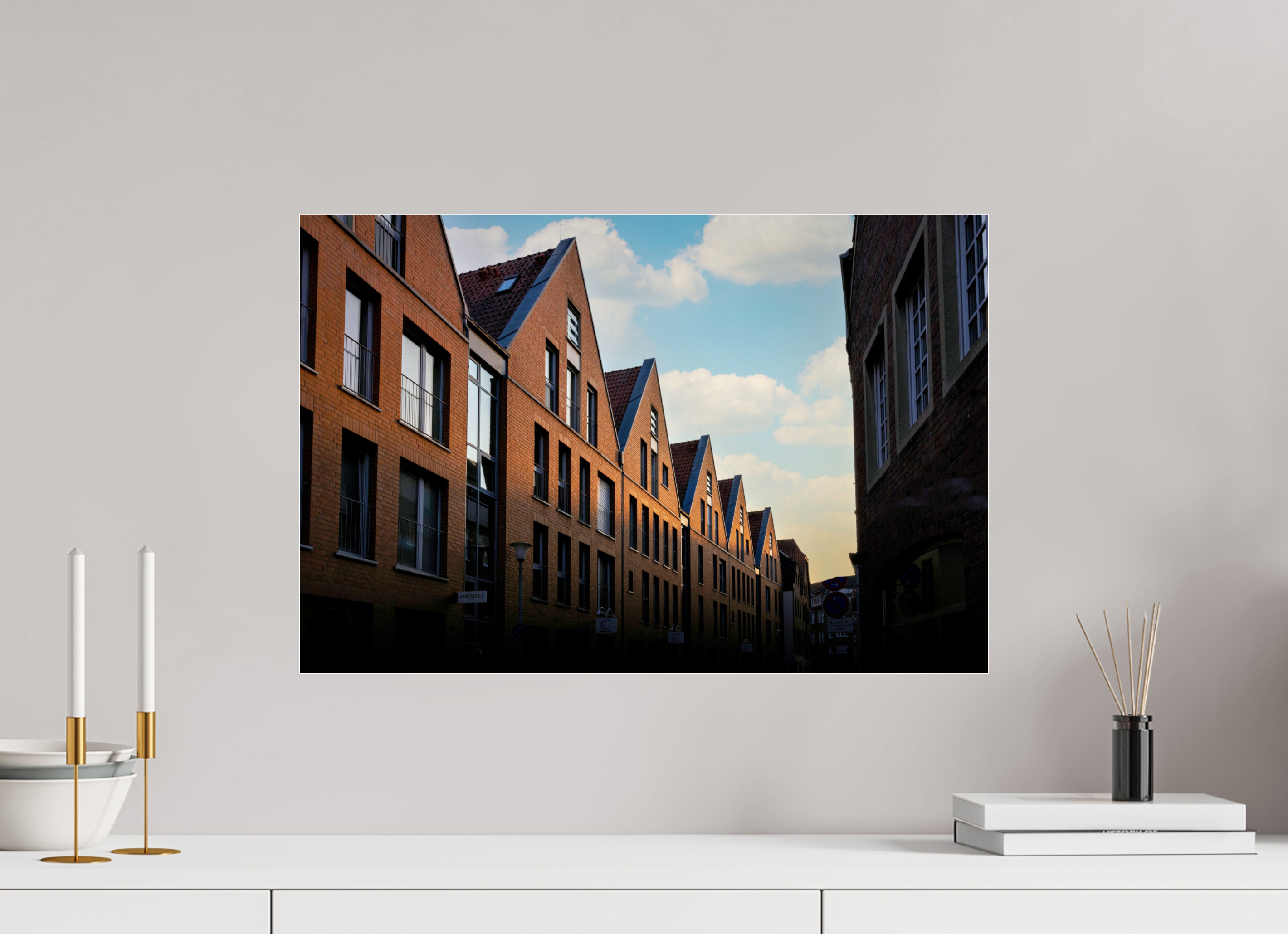 60 x 40 cm, Photo Print Under Acrylic Glass Die Giebel der Hörster Str