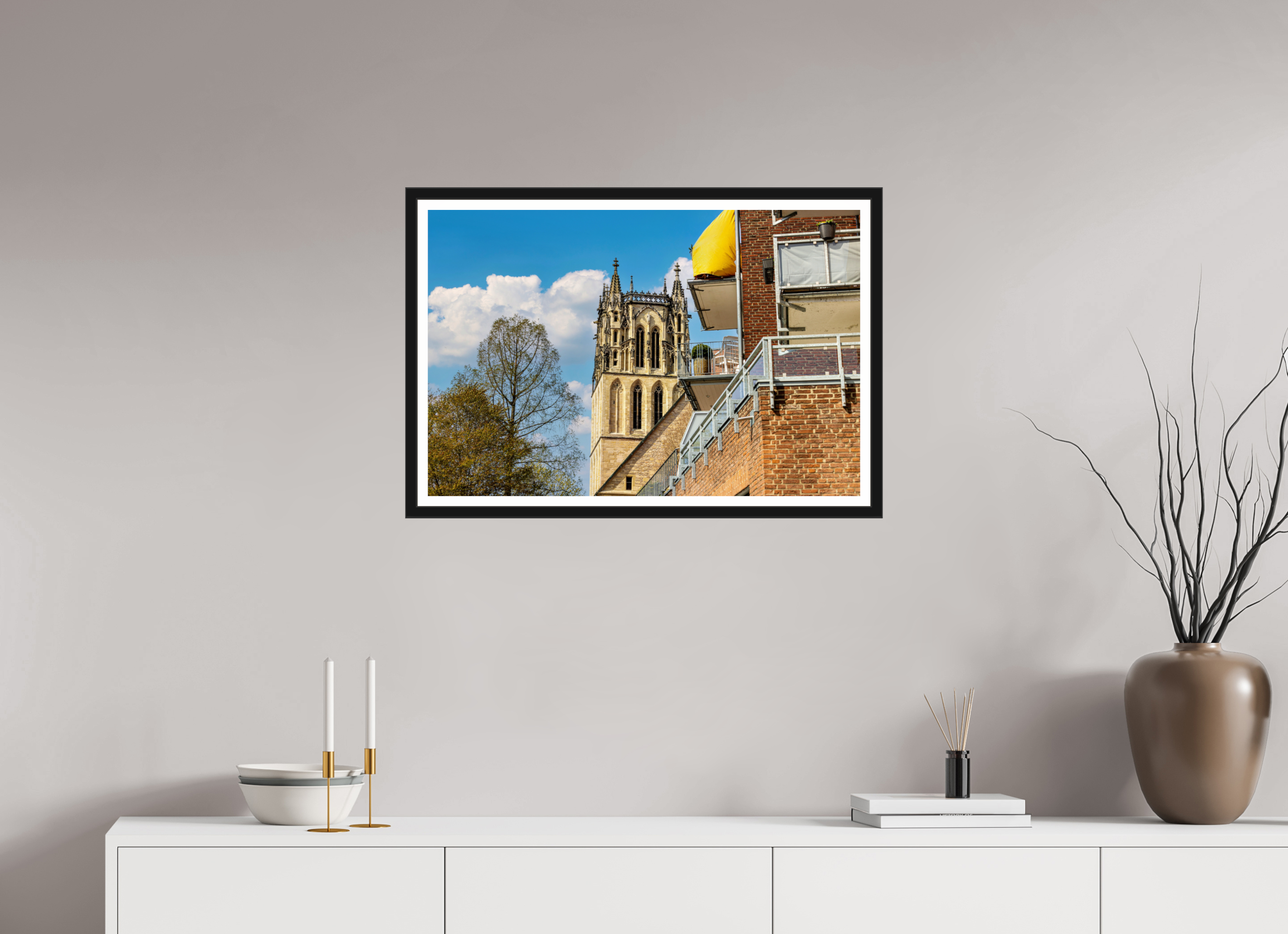 75 x 50 cm, Bern und Rand Überwasserkirche - Der Turm