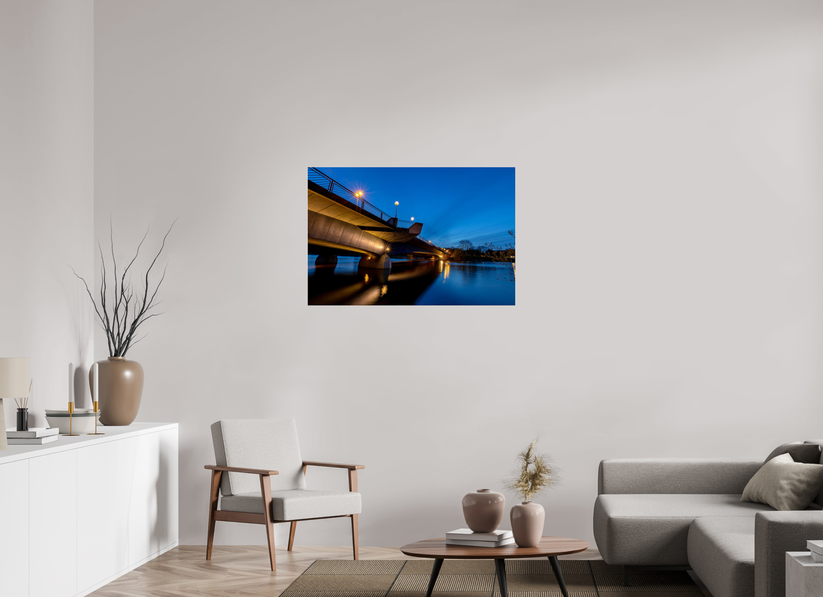 105 x 70 cm, Photo Print Under Acrylic Glass Torminbrücke