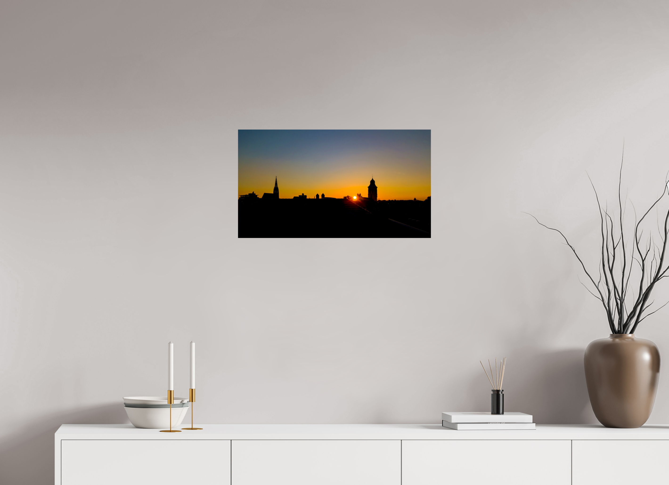 64 x 36 cm, Photo Print On Fuji Crystal DP II Skyline / Sonnenuntergang 2