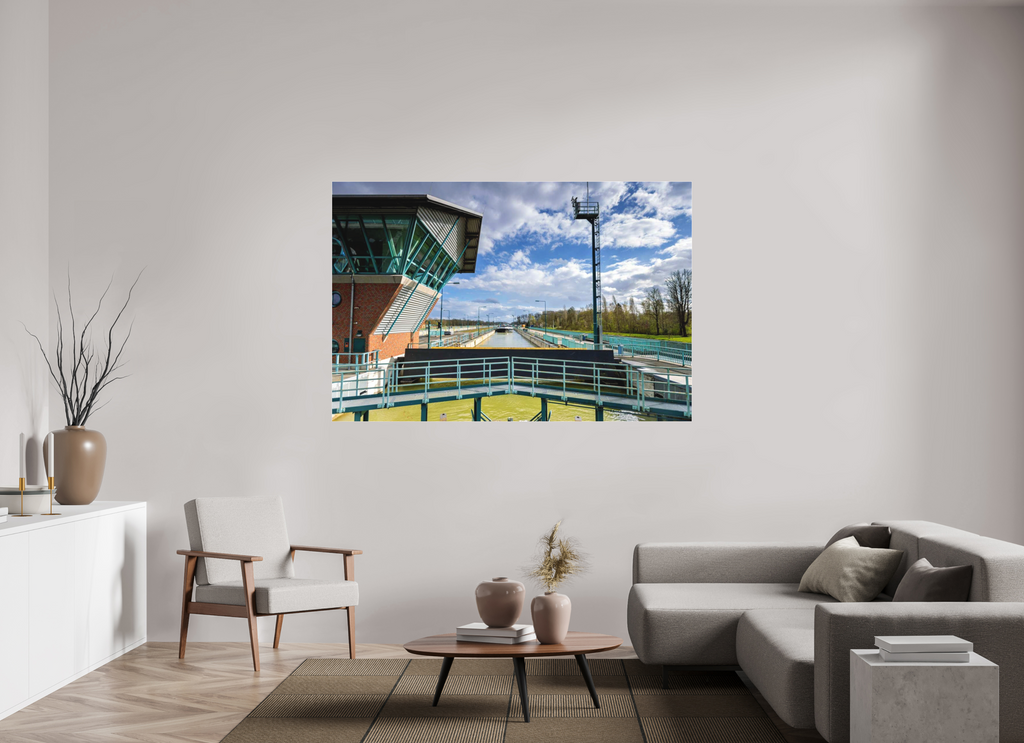 180 x 120 cm, Acrylglas Fine Art Pigmentdruck Die Schleuse - Das Becken