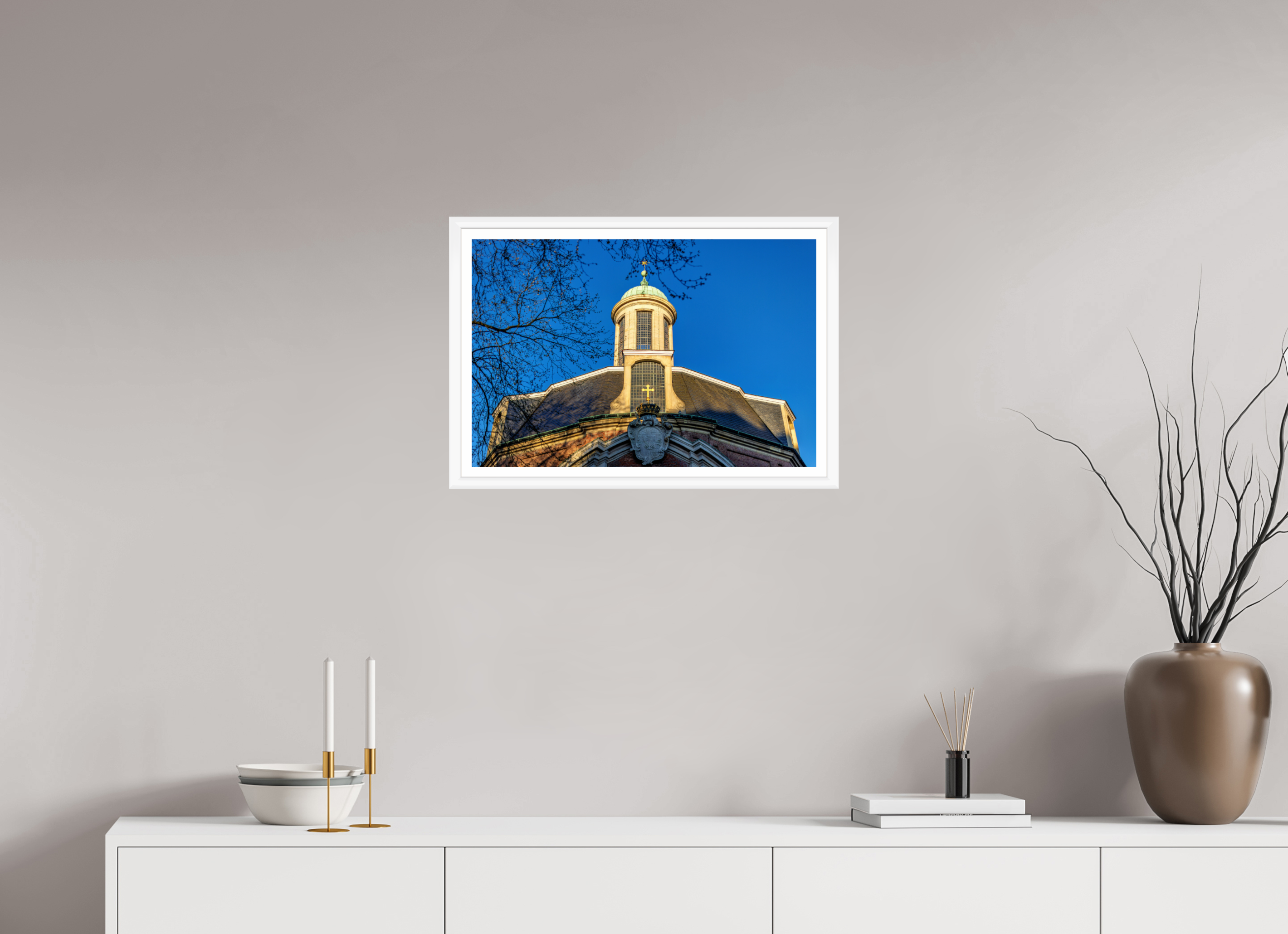 60 x 40 cm, Bern weiß und Rand Clemeskirche