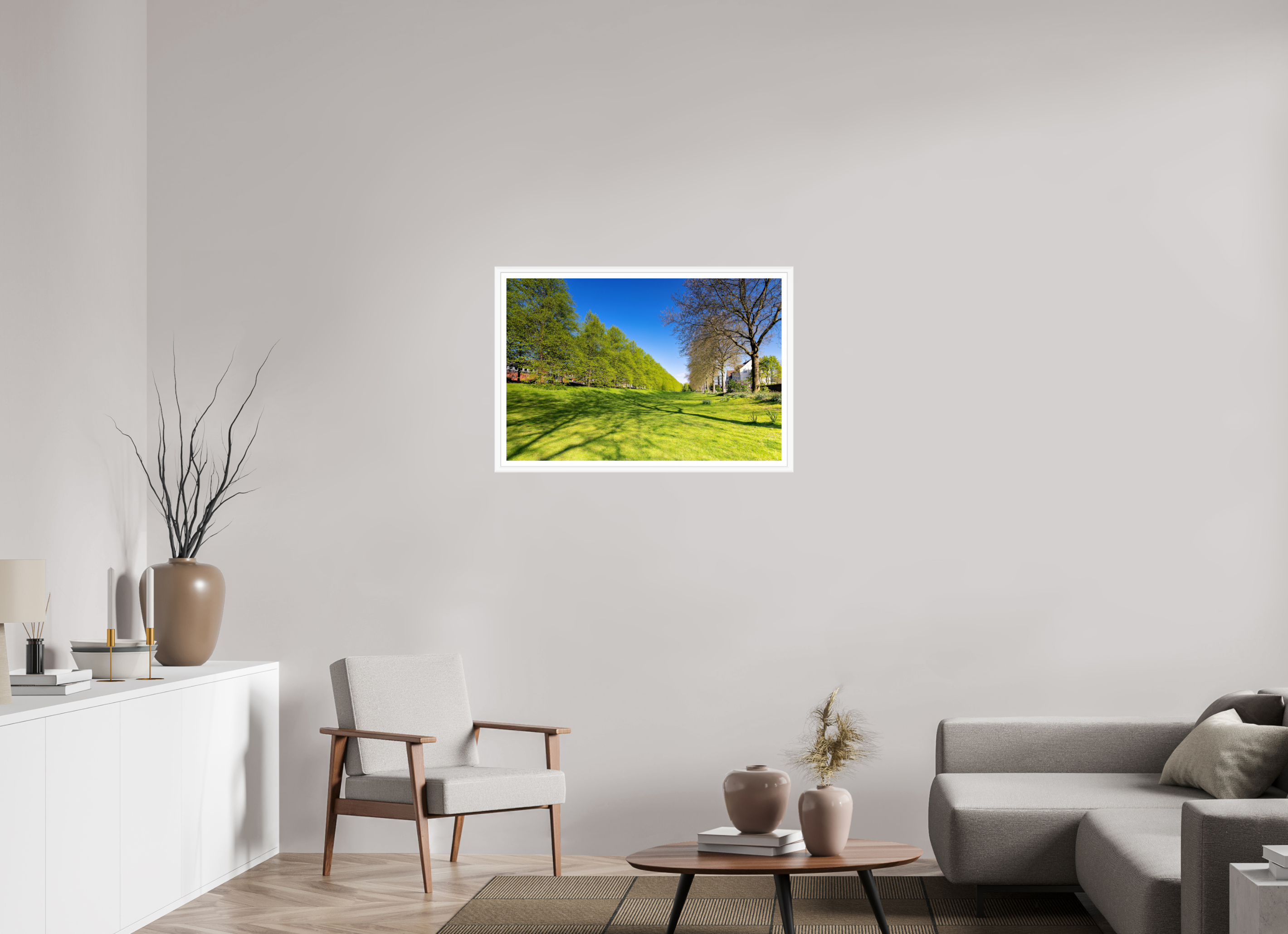90 x 60 cm, Bern weiß und Rand Graben neben der Promenade