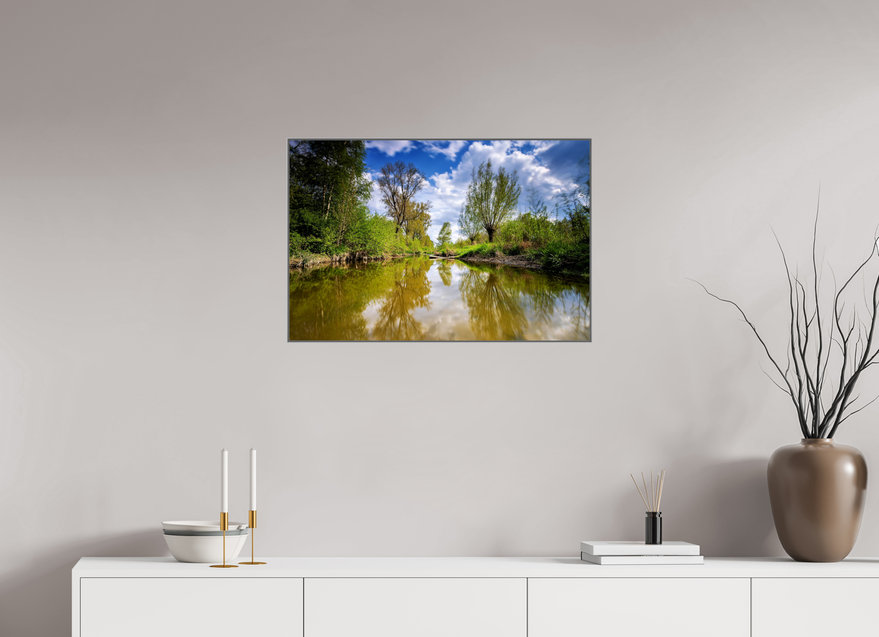 75 x 50 cm, Alurahmen 25mm Aa - Renaturierung / 2