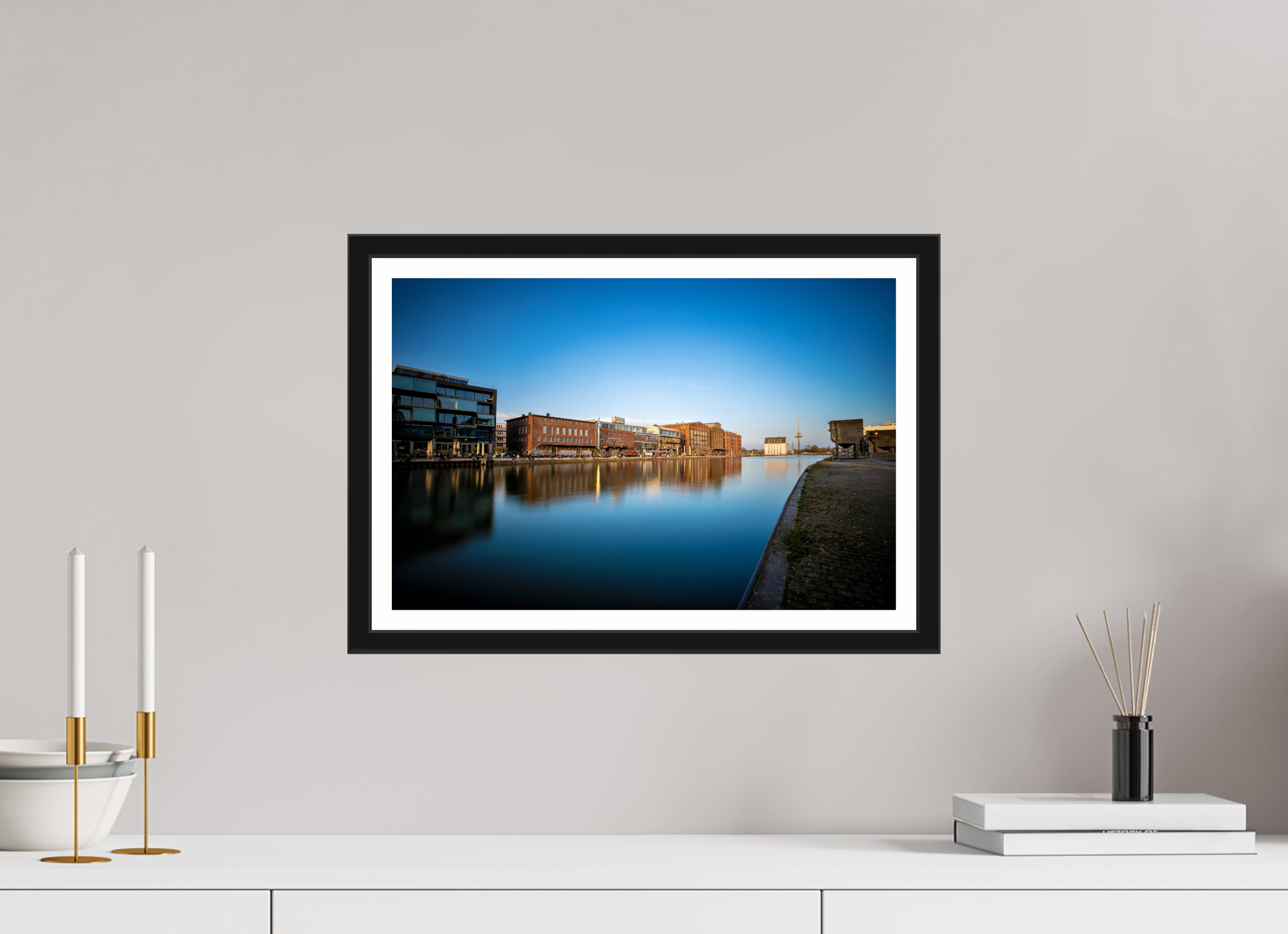 45 x 30 cm, Bern und Rand Der Hafen im Überblick