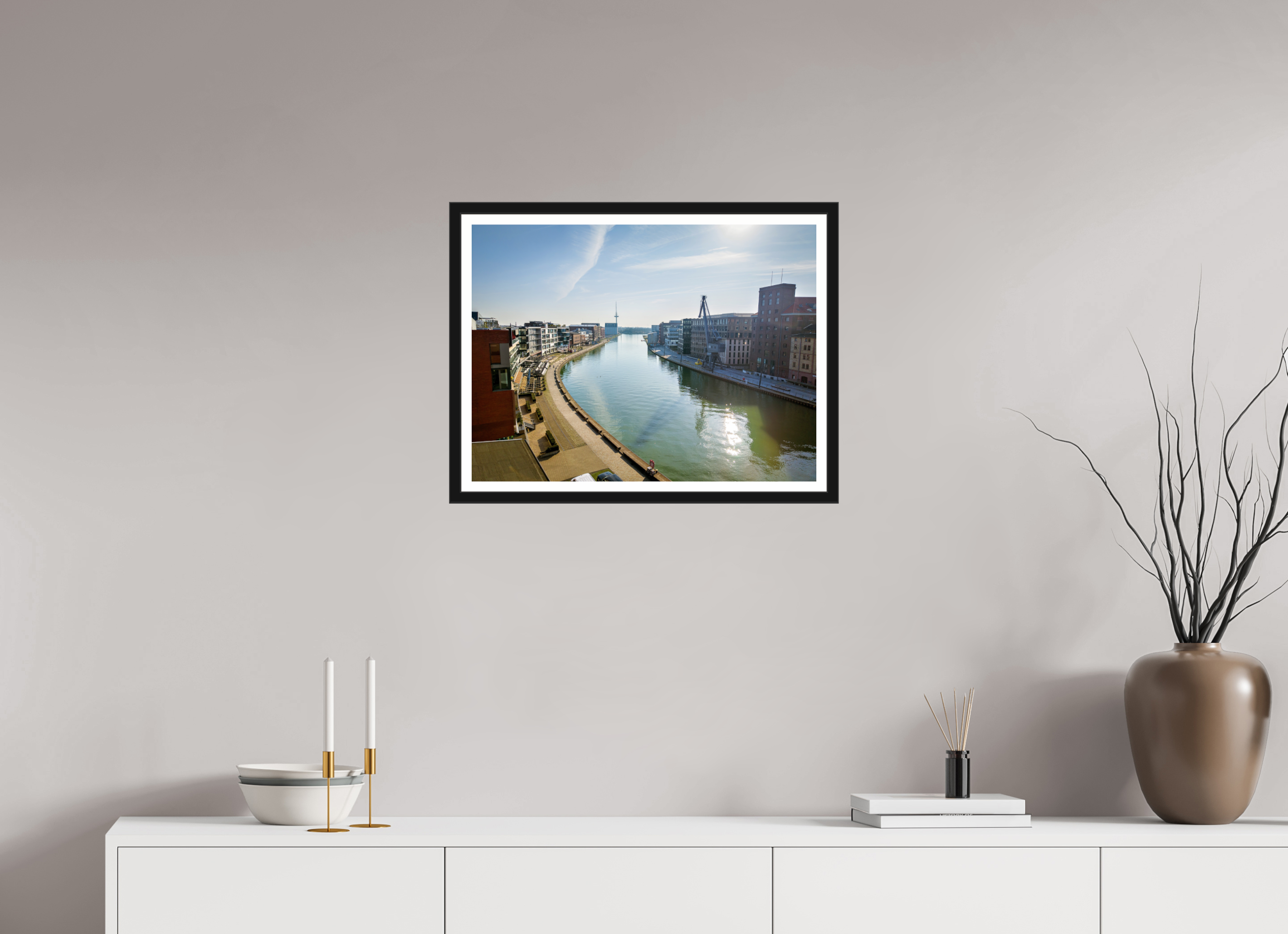 60 x 45 cm, Bern und Rand Münster Hafen – Ruhe zwischen Stahl und Wasser