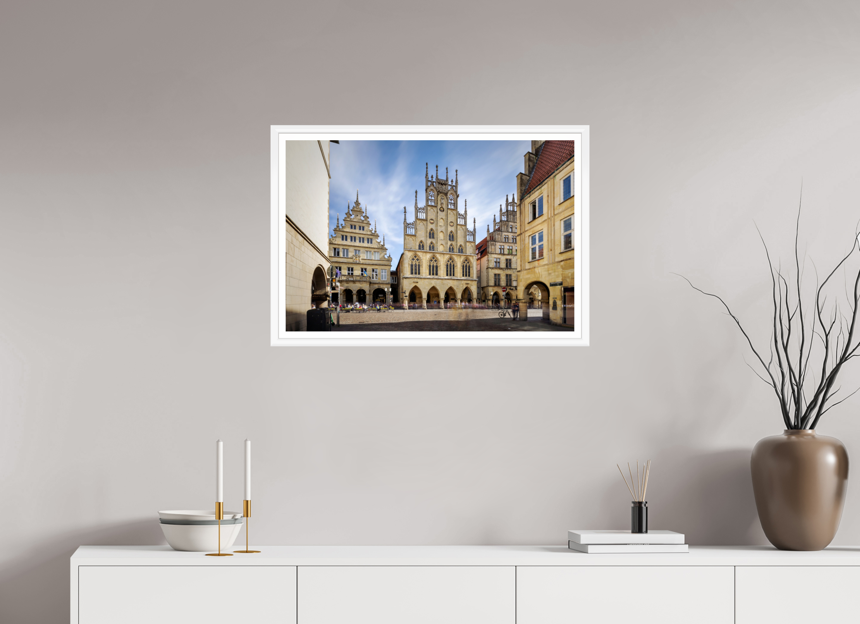 75 x 50 cm, Bern weiß und Rand Das Rathaus