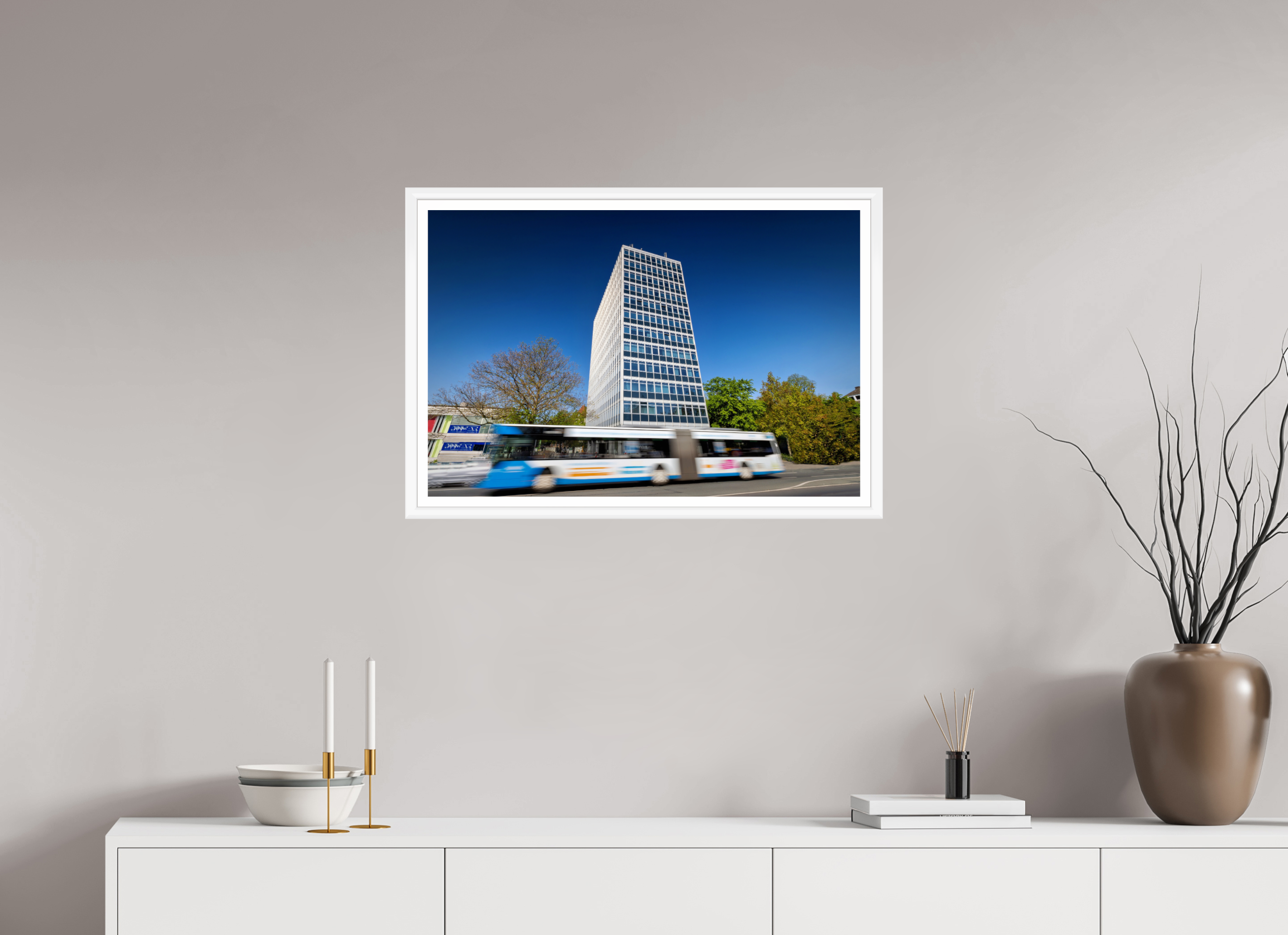 75 x 50 cm, Bern weiß und Rand Servatii mit Bus