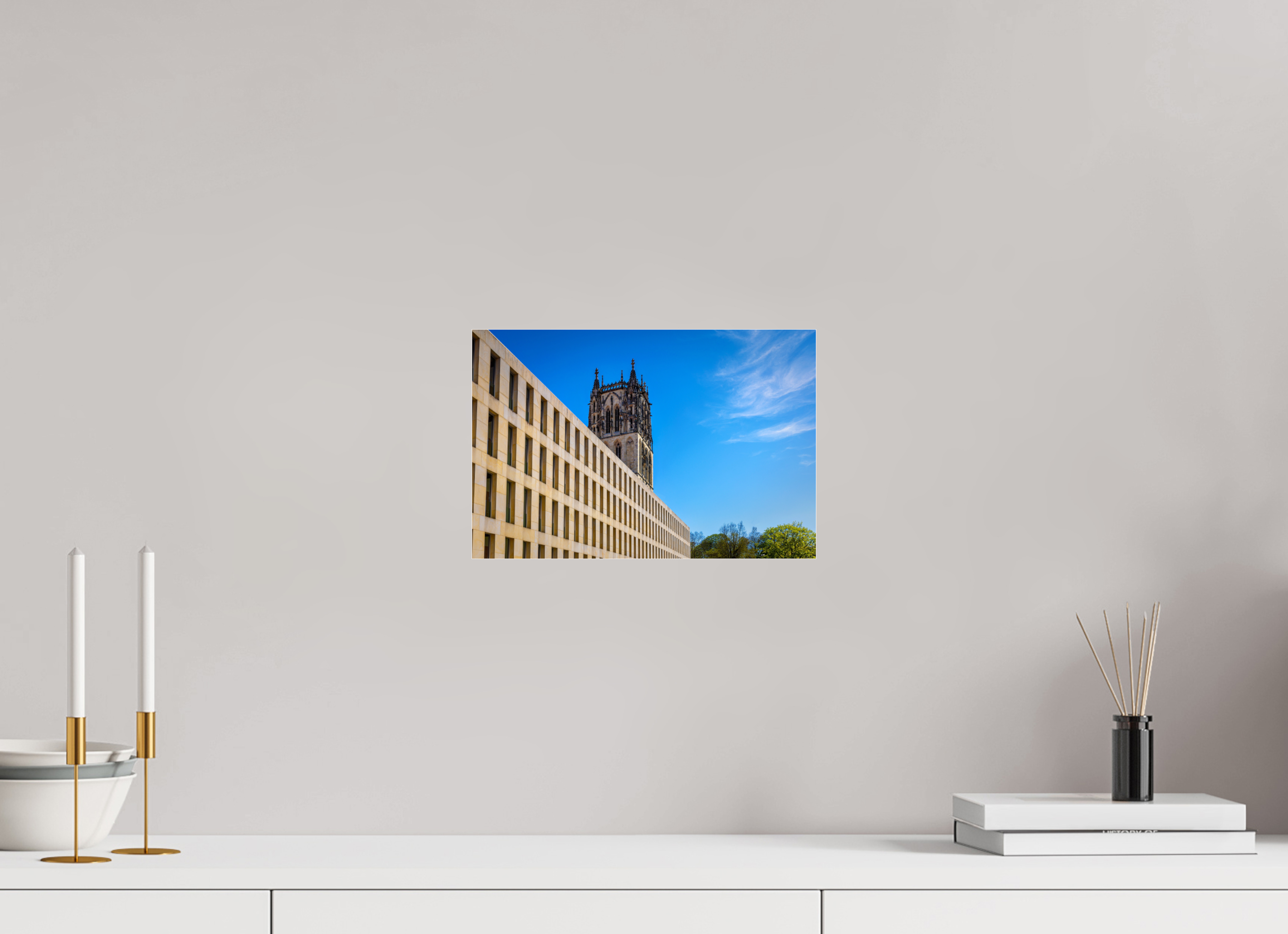 30 x 20 cm, Photo Print Under Acrylic Glass Überwasserkirche / Bibliothek