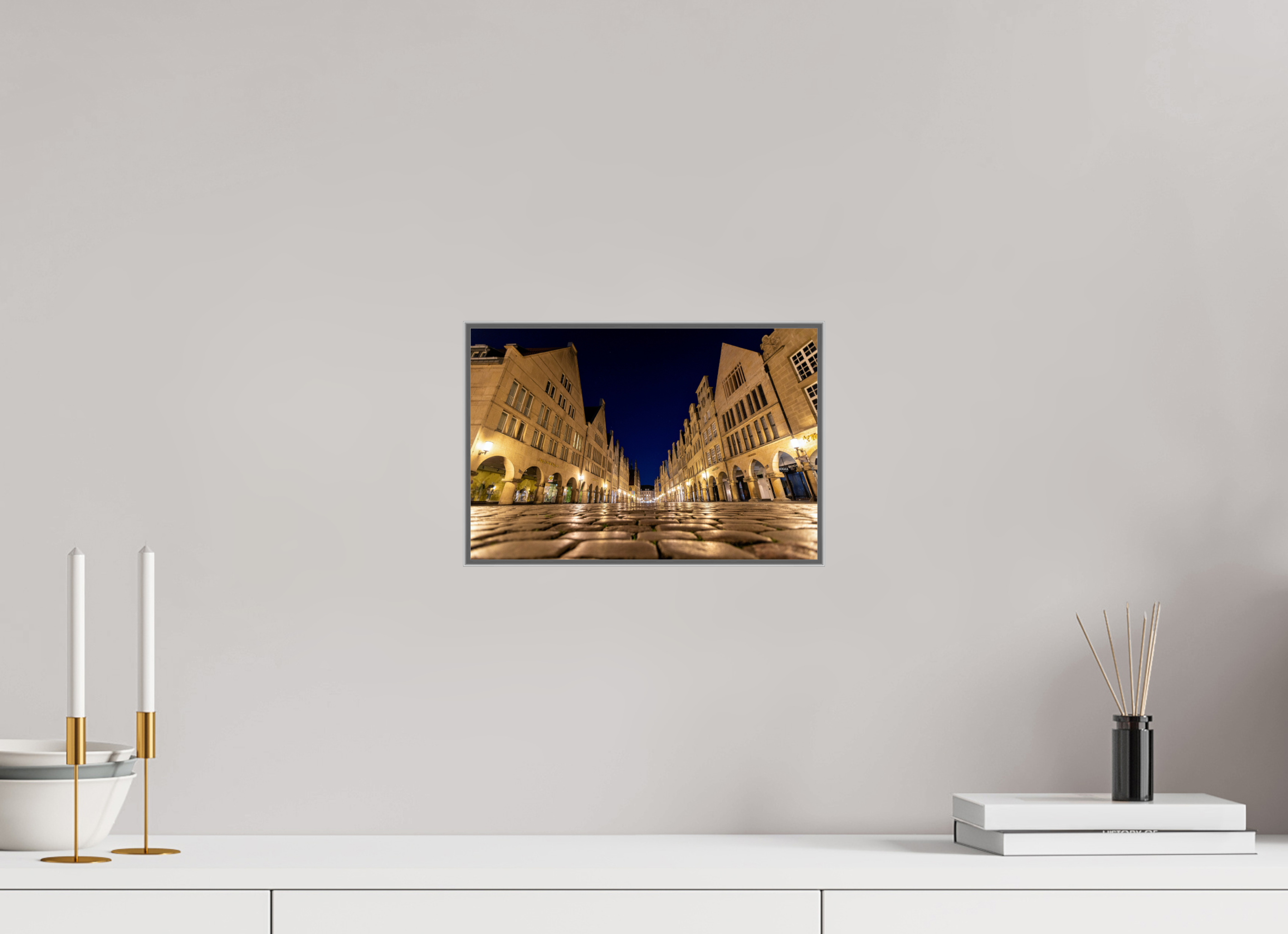 30 x 20 cm, Alurahmen 25mm Prinzipalmarkt - Perspektive